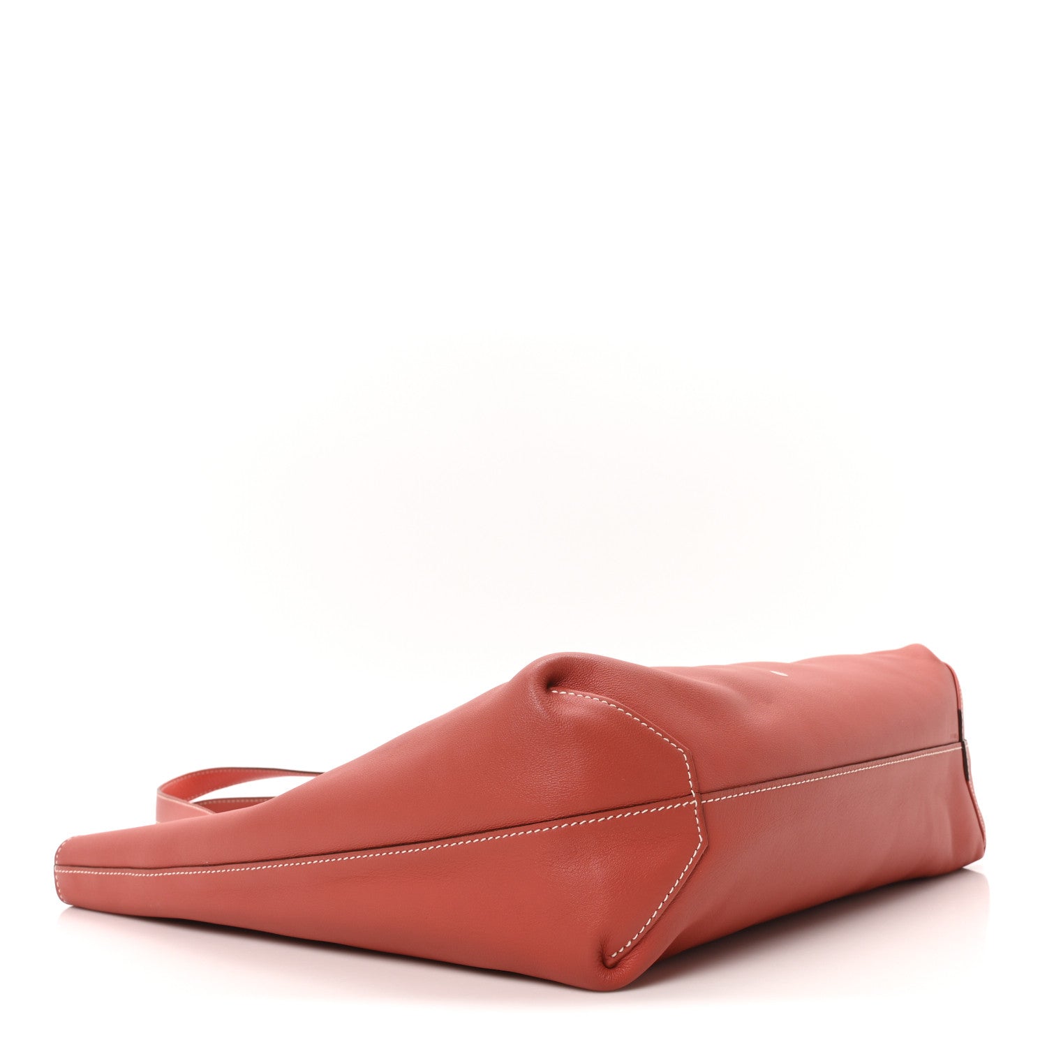 Hermes Taurillon Clemence Swift Double Sens 45 Reversible Tote Sanguine Rouge Pivoine 4 of 15