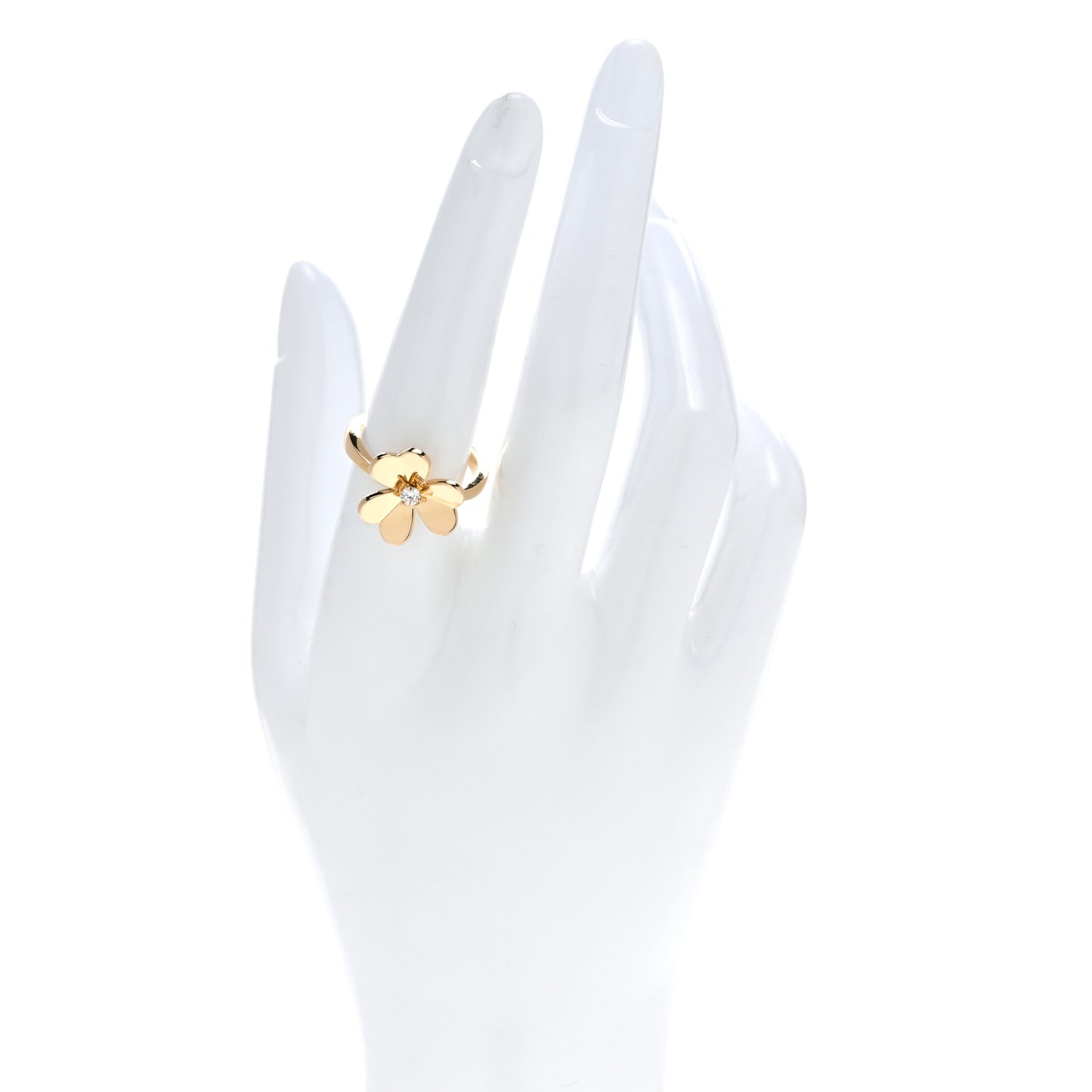 18K Yellow Gold Diamond Small Frivole Ring 55 7.25