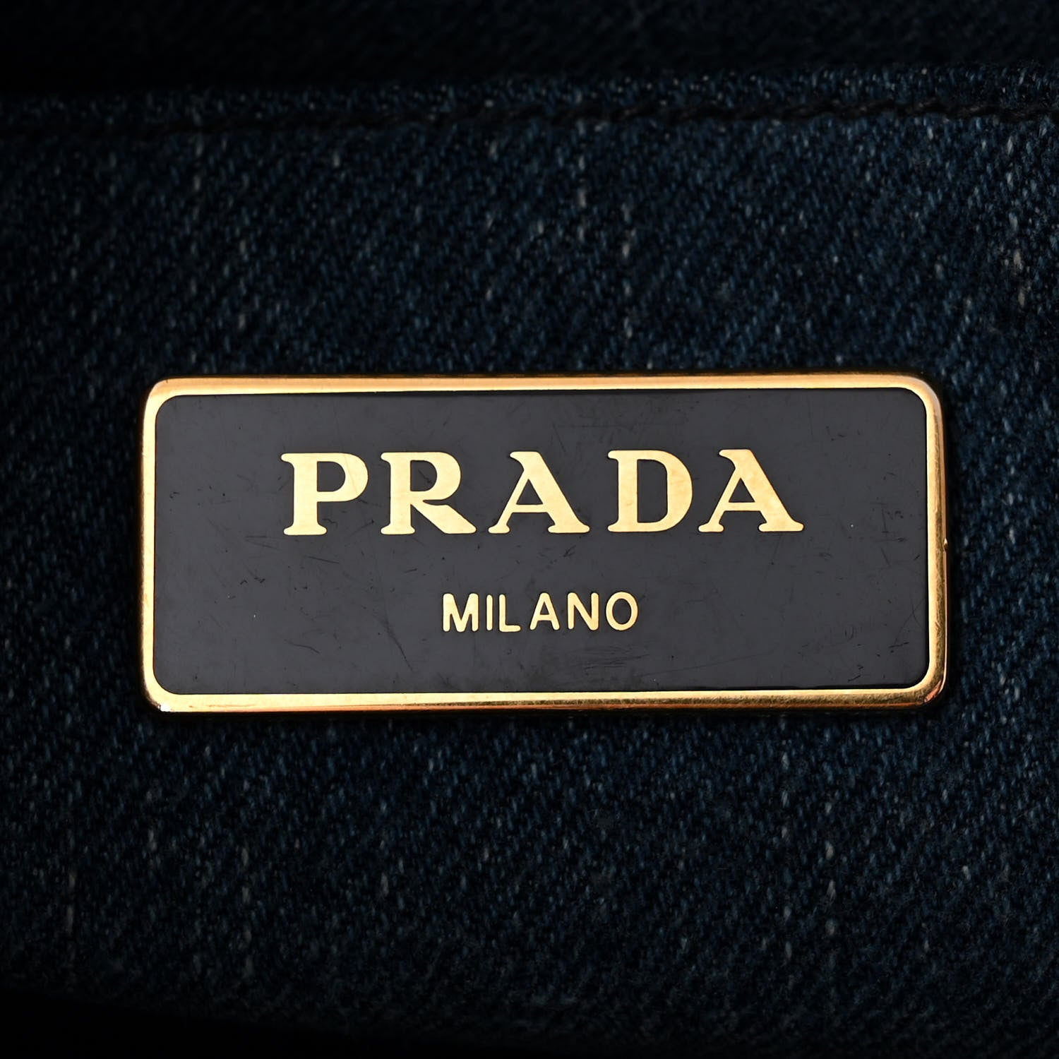 Prada Denim Small Logo Tote Bleu 6 of 10