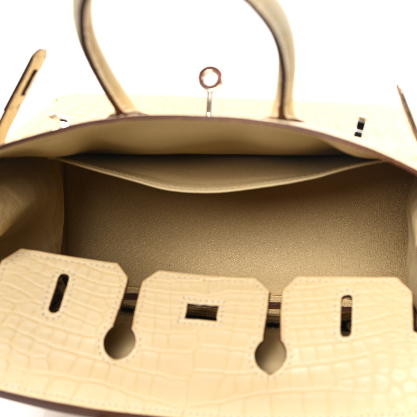 Matte Alligator Birkin 25 Vanille