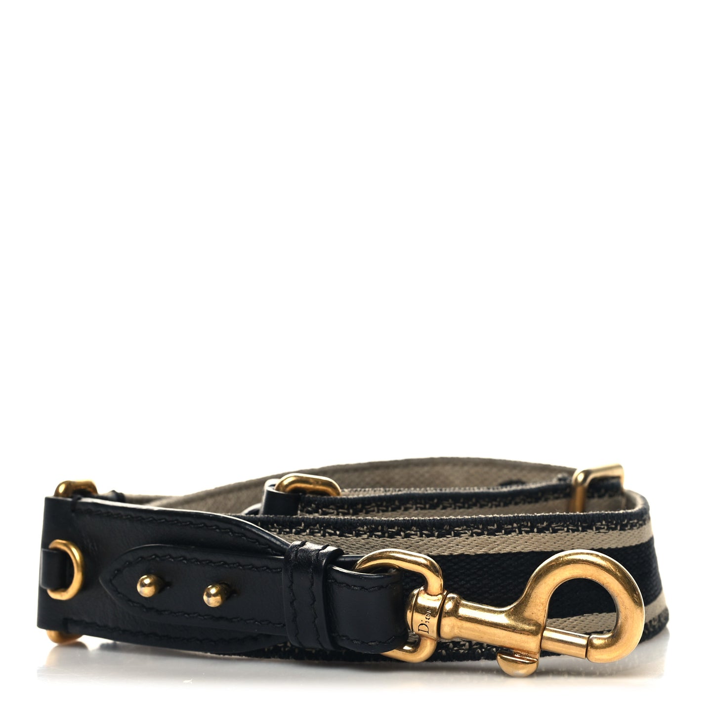 Canvas Embroidered Shoulder Strap Black