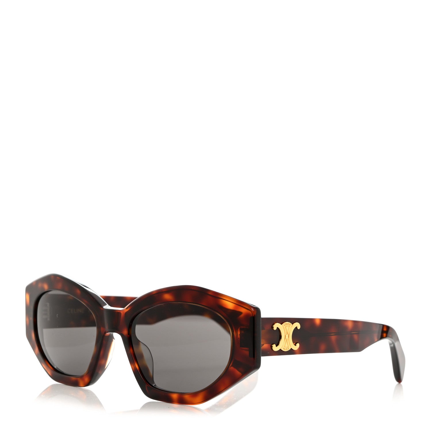 Celine Acetate Triomphe 01 Sunglasses CL 40238U Tortoise 1 of 7