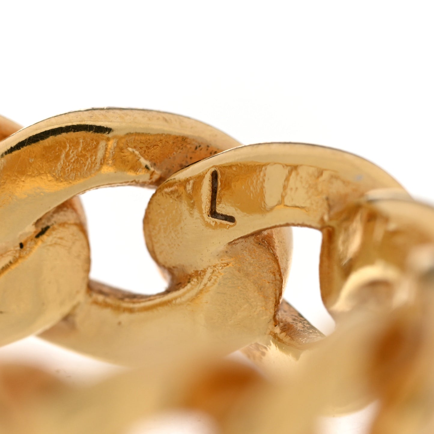 Metal Danseuse Etoile Chain Ring L Gold