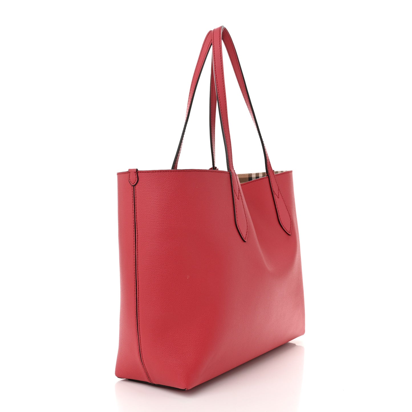 Haymarket Check Medium Reversible Tote Poppy Red