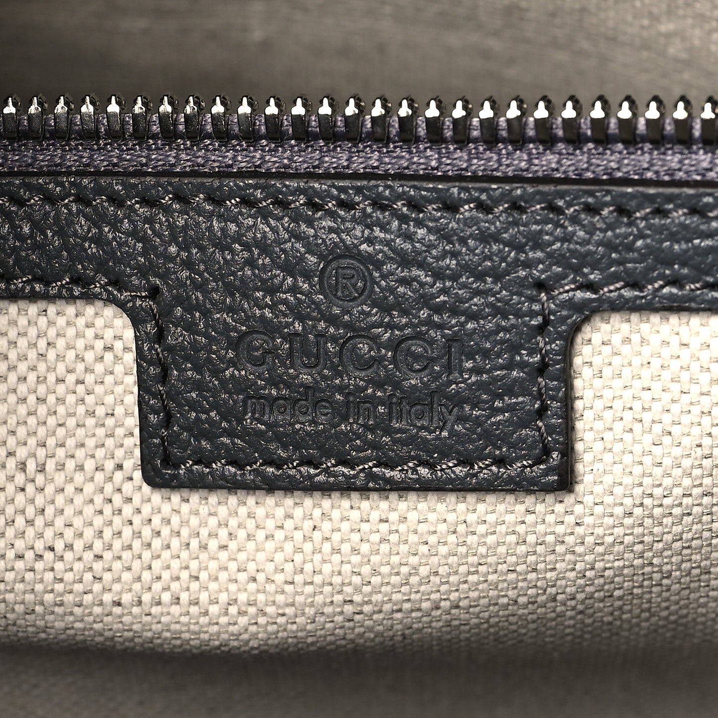 GG Supreme Monogram Textured Dollar Calfskin Medium Ophidia Tote Grey Black Graphite Grey