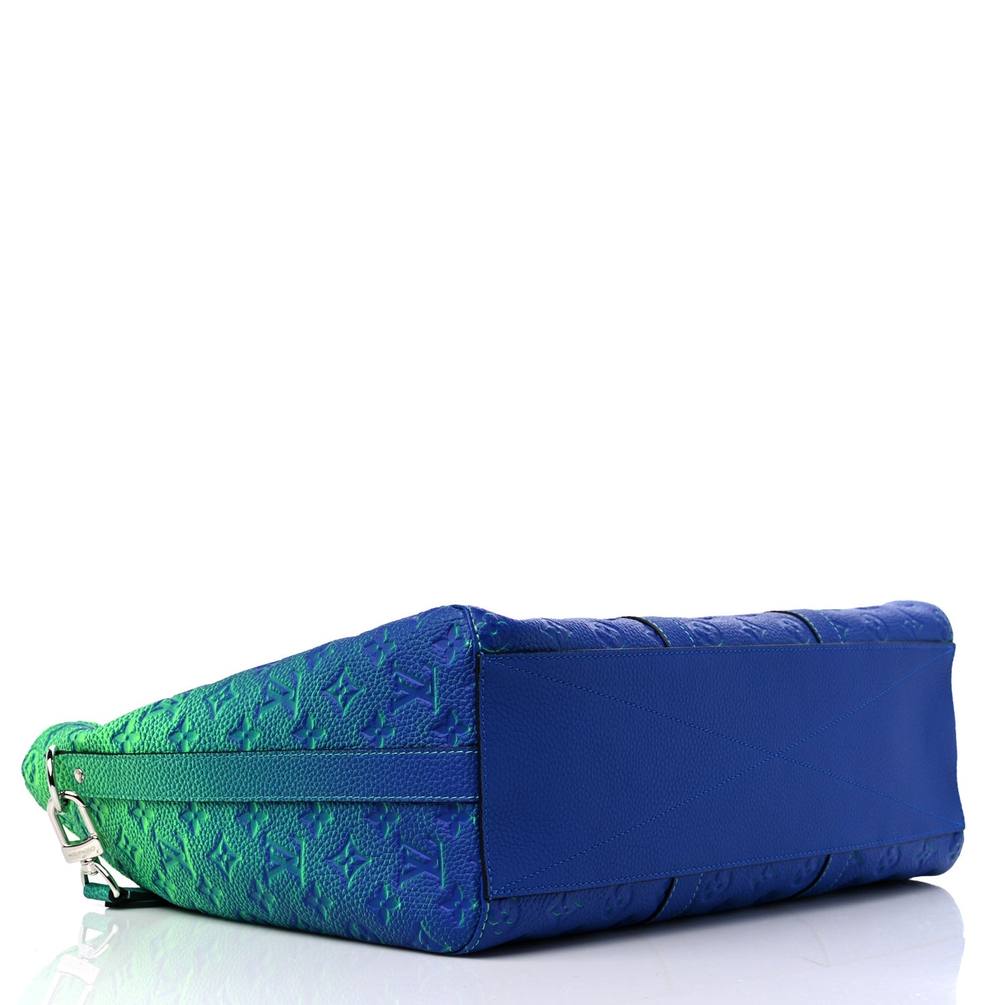 Taurillon Illusion Keepall Tote Bleu Vert