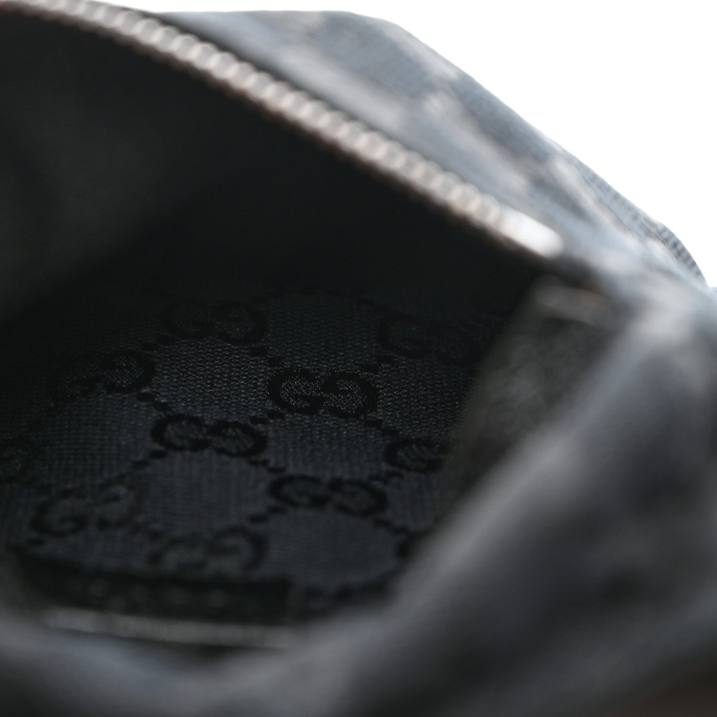 GG Monogram Double Pocket Belt Bag Black