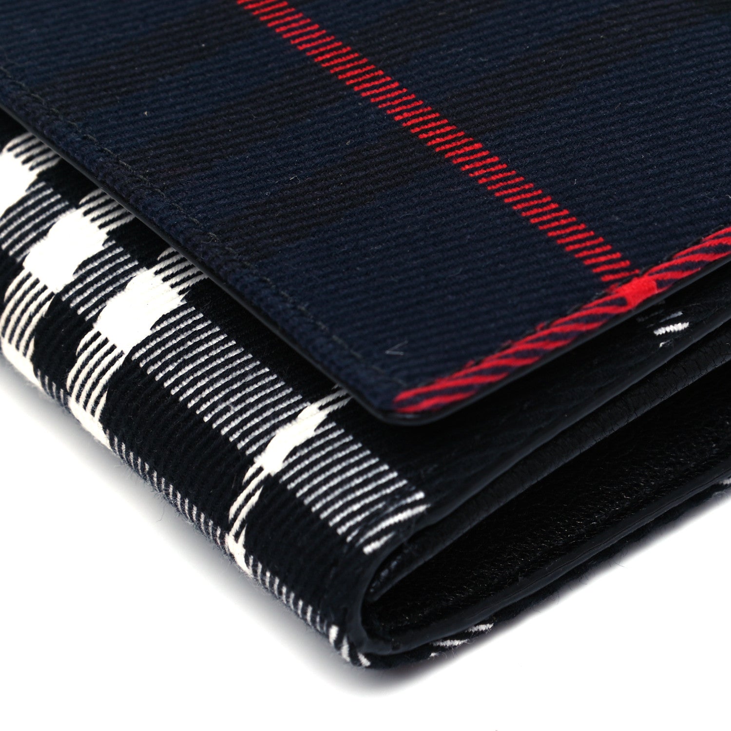 Burberry Canvas Tartan Check Mix Henley Wallet on Chain Blue Multicolor 8 of 8