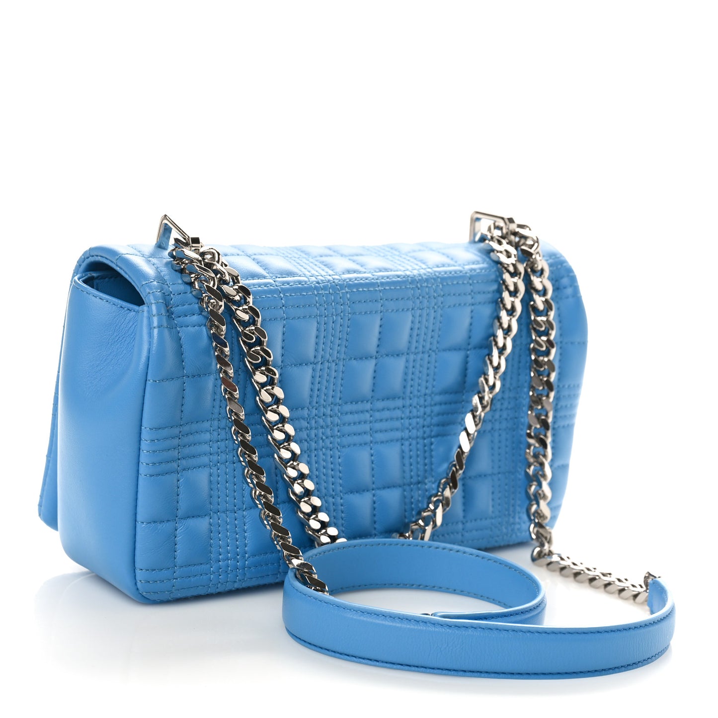 Lambskin Quilted Small Lola Bag Blue