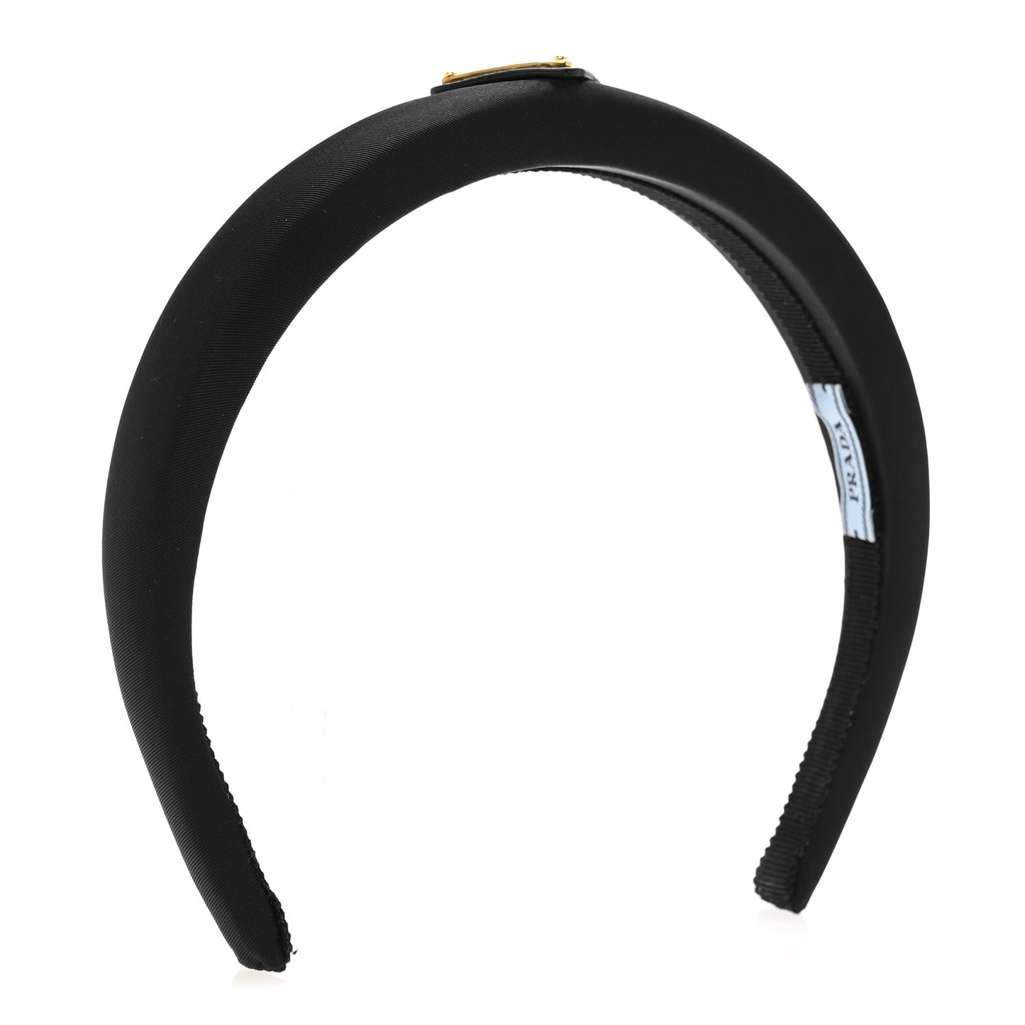 Re-Nylon Metal Triangle Logo Headband Black