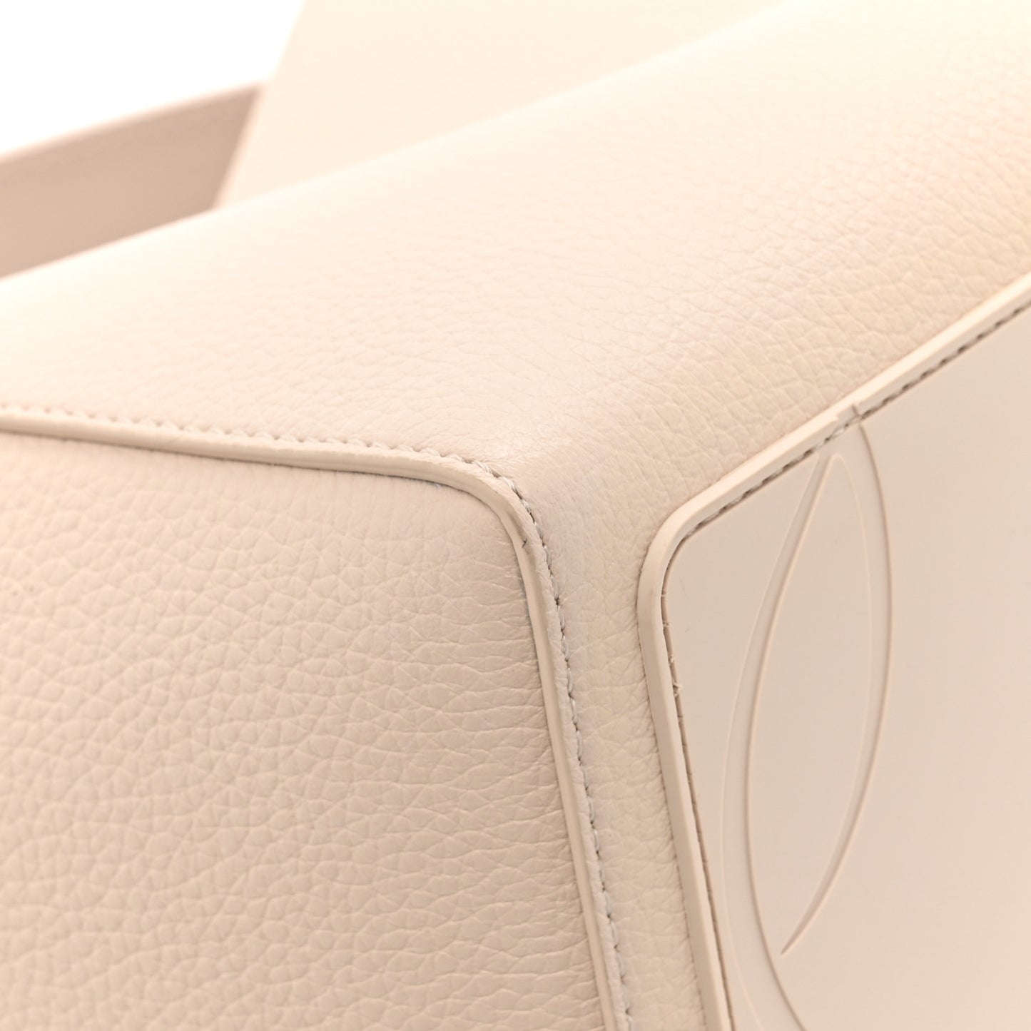 Calfskin Spiked Mini Cabachic Mini Bucket Bag Leche