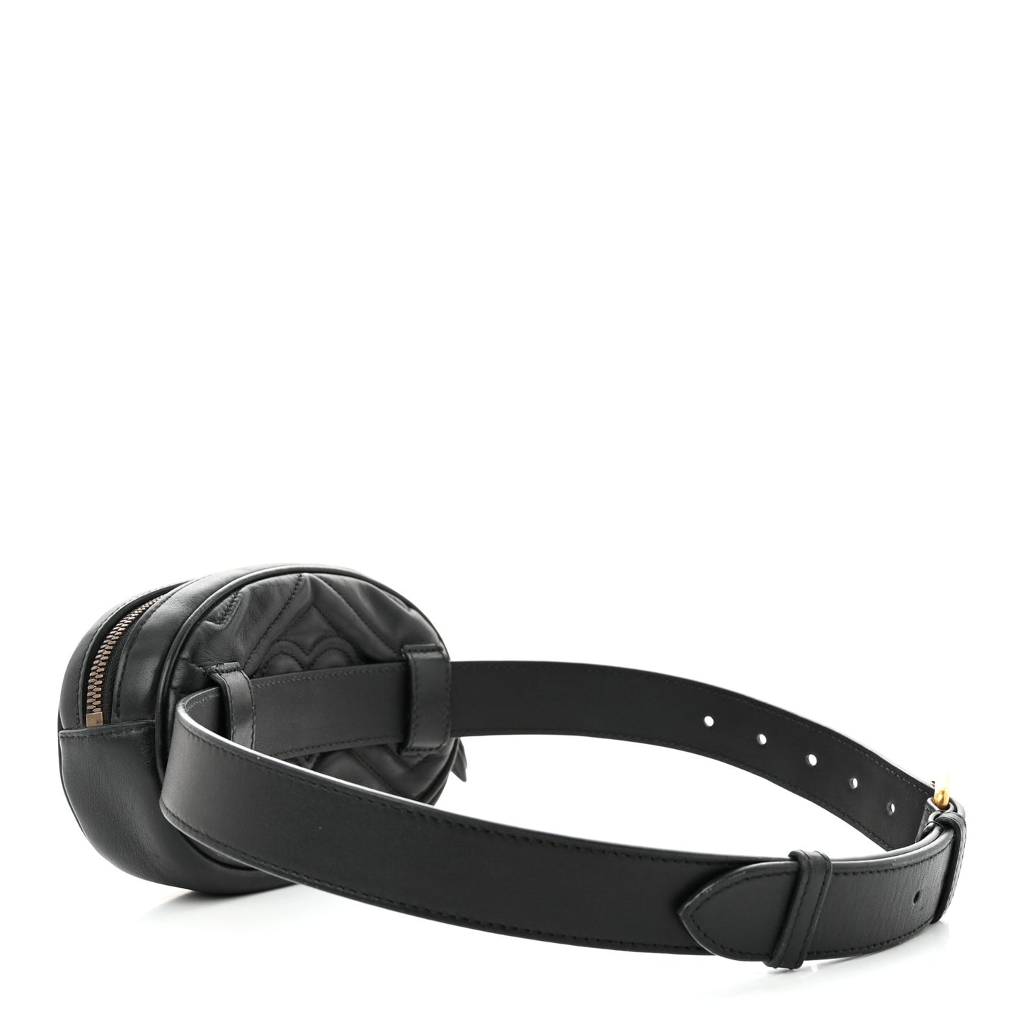 Calfskin Matelasse GG Marmont Belt Bag 75 30 Black