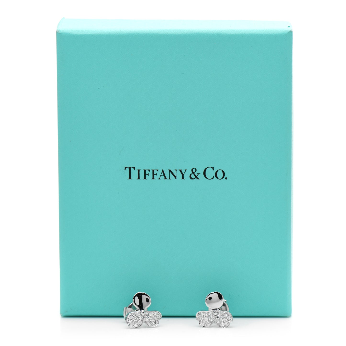 Platinum Diamond Paper Flowers Earrings