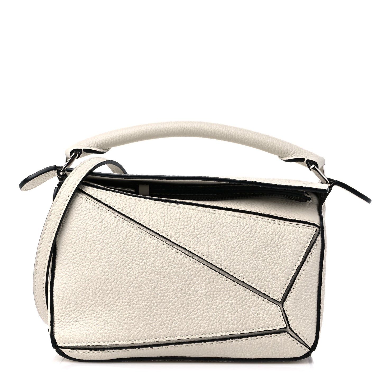 Calfskin Mini Puzzle Bag Soft White