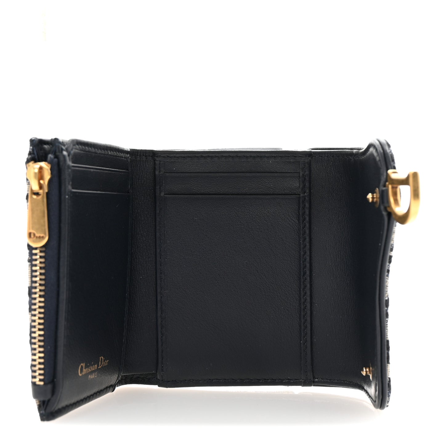 Oblique Saddle Lotus Wallet Blue