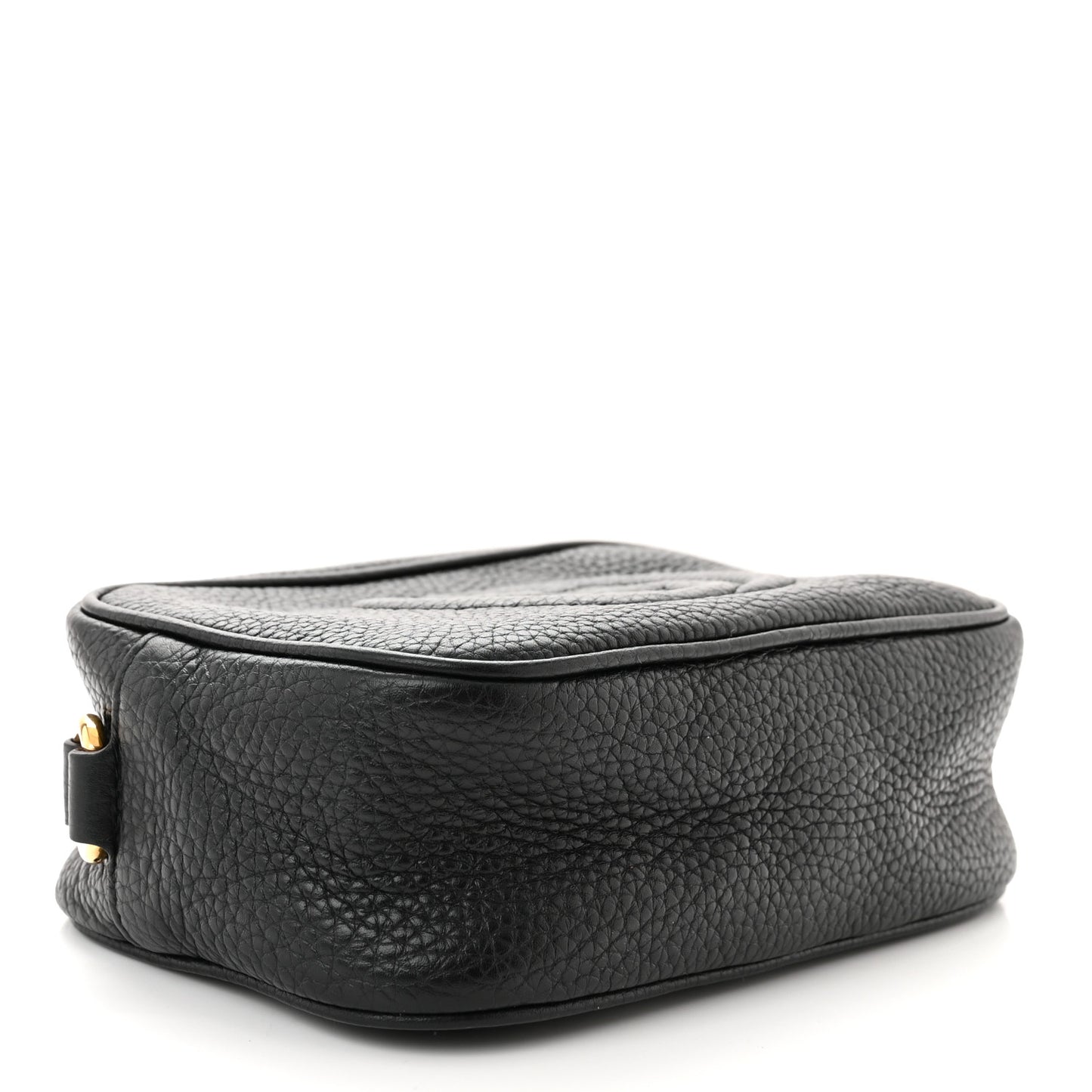 Pebbled Calfskin Mini Soho Disco Bag Black