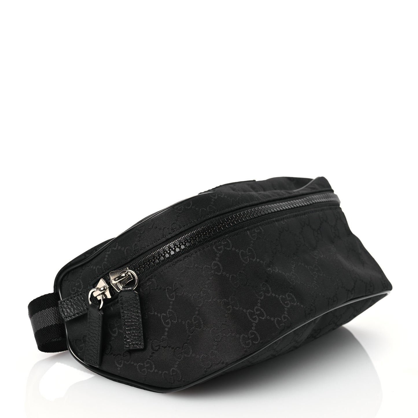 Nylon Monogram Fanny Pack Belt Bag Black