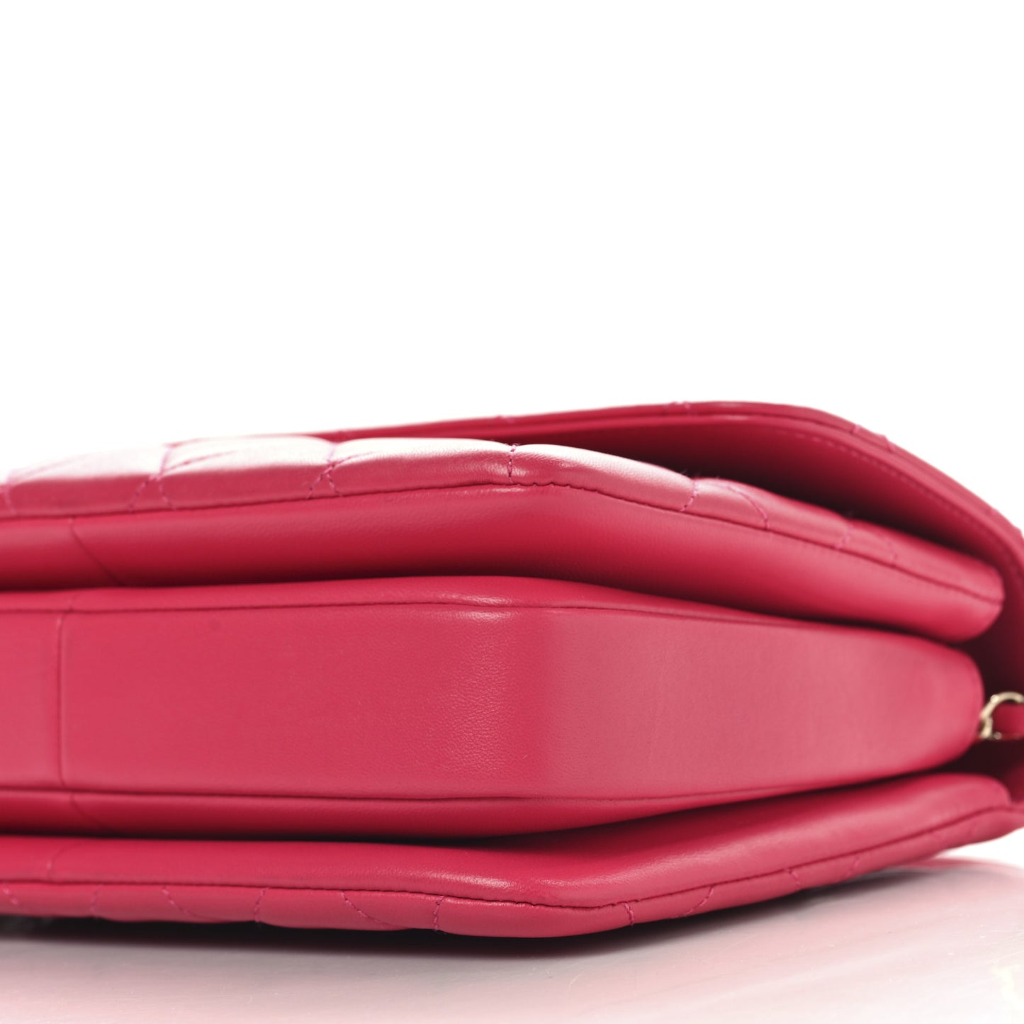 Lambskin Quilted Small Trendy CC Flap Dual Handle Bag Dark Pink