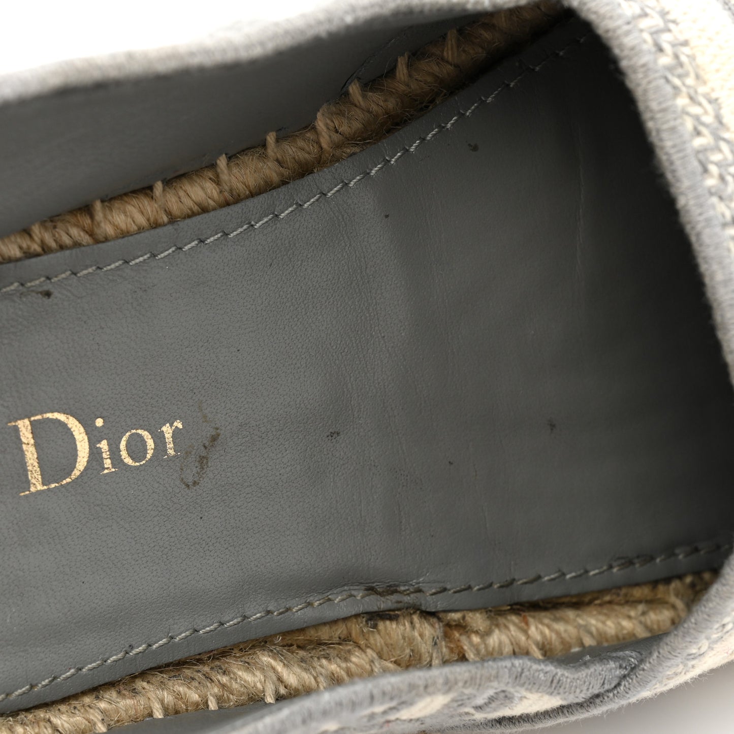 Oblique Embroidered Granville 15mm Espadrilles 37 Grey Stone
