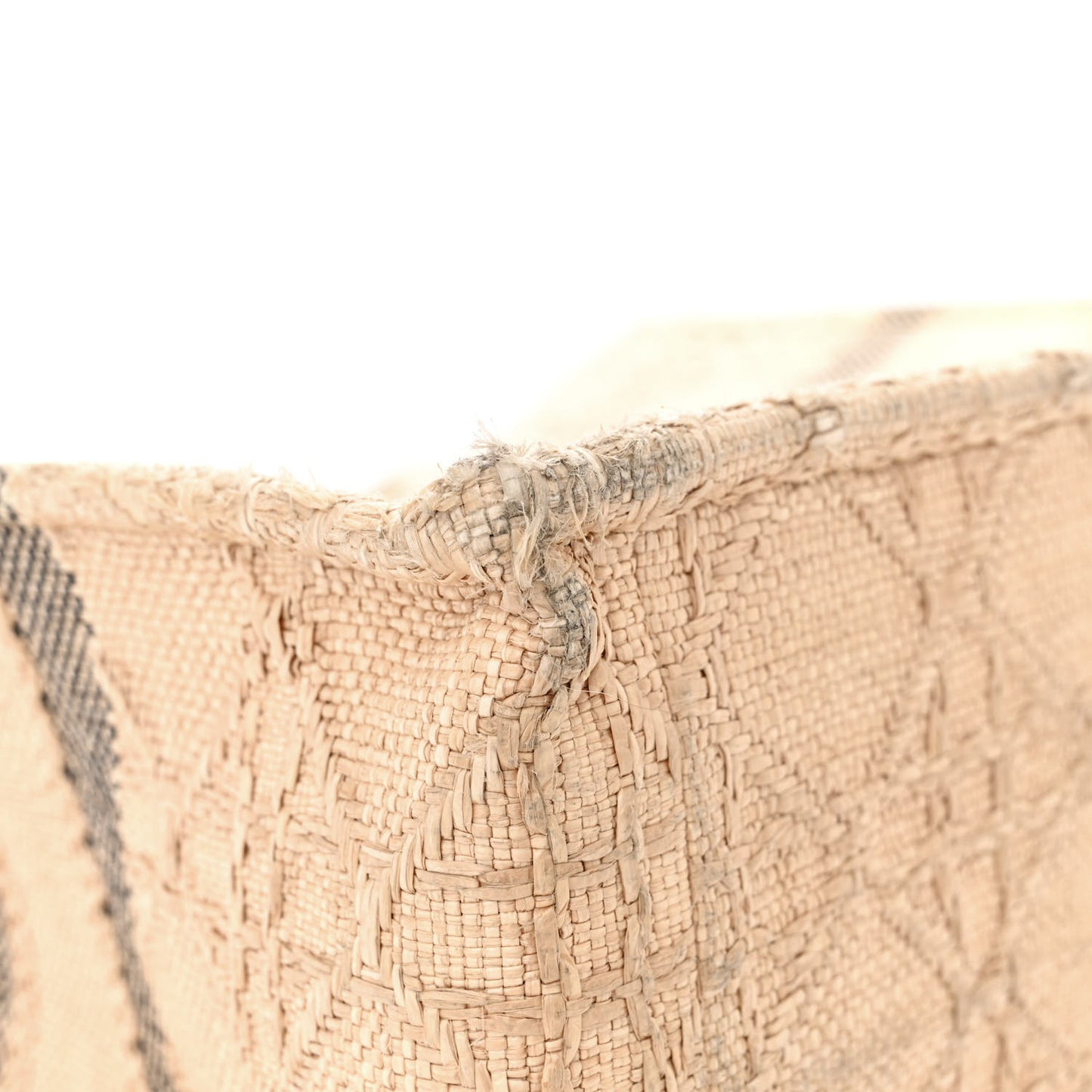 Raffia Cannage Medium Book Tote Natural