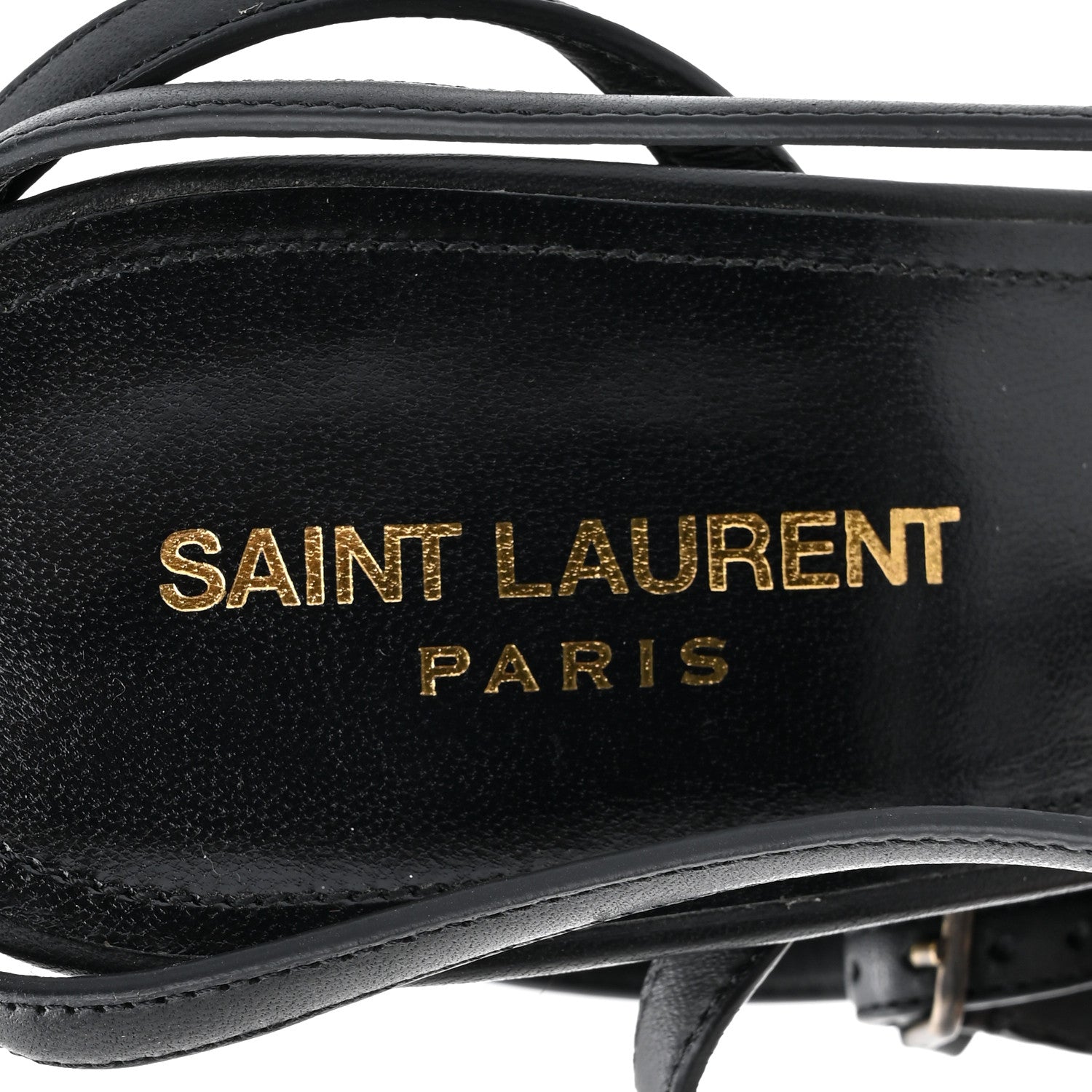 Saint Laurent Calfskin Cassandra Espadrille 105 Wedges 40 Black 7 of 9