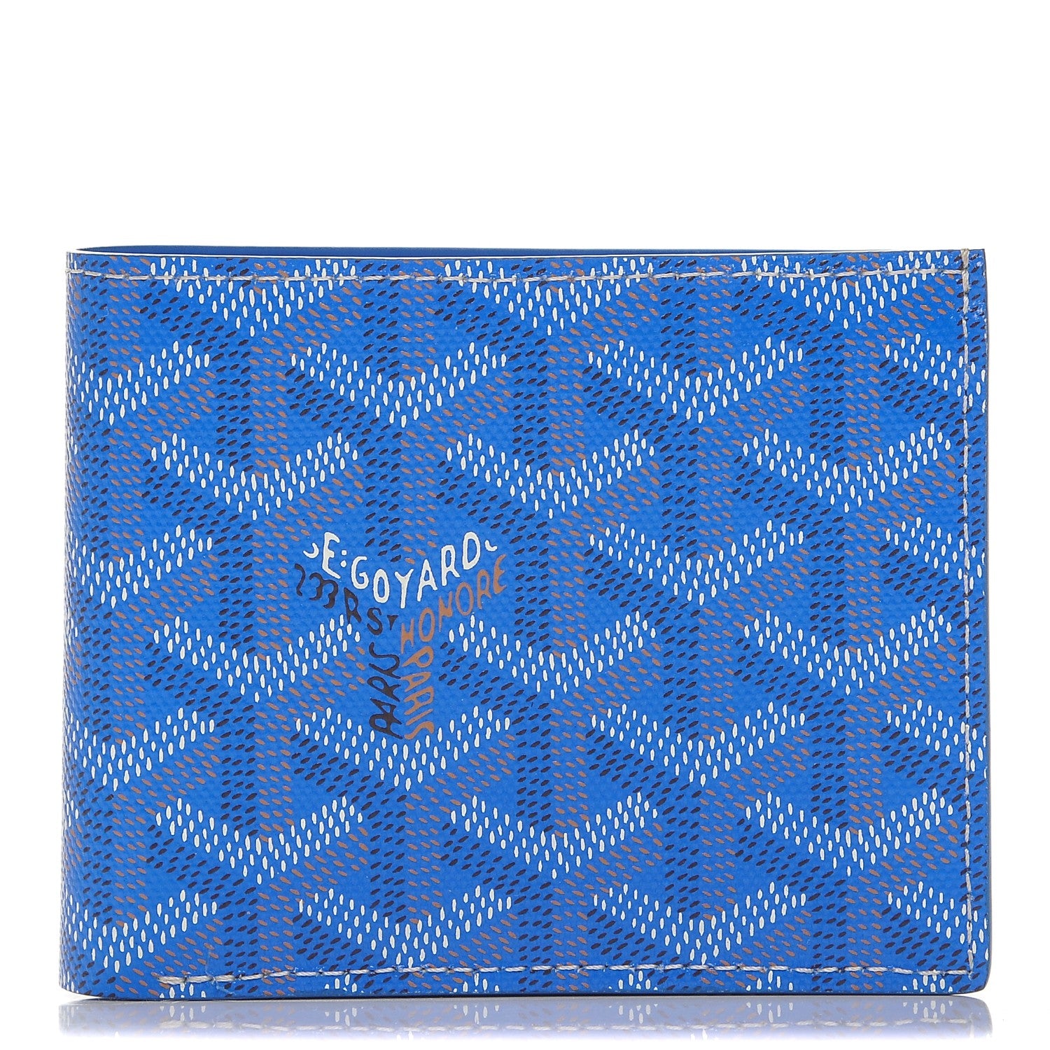 GOYARD 二つ折り財布 青色 Goyard Goyardine Bi-Fold Victoire PM Wallet Sky Blue 188296