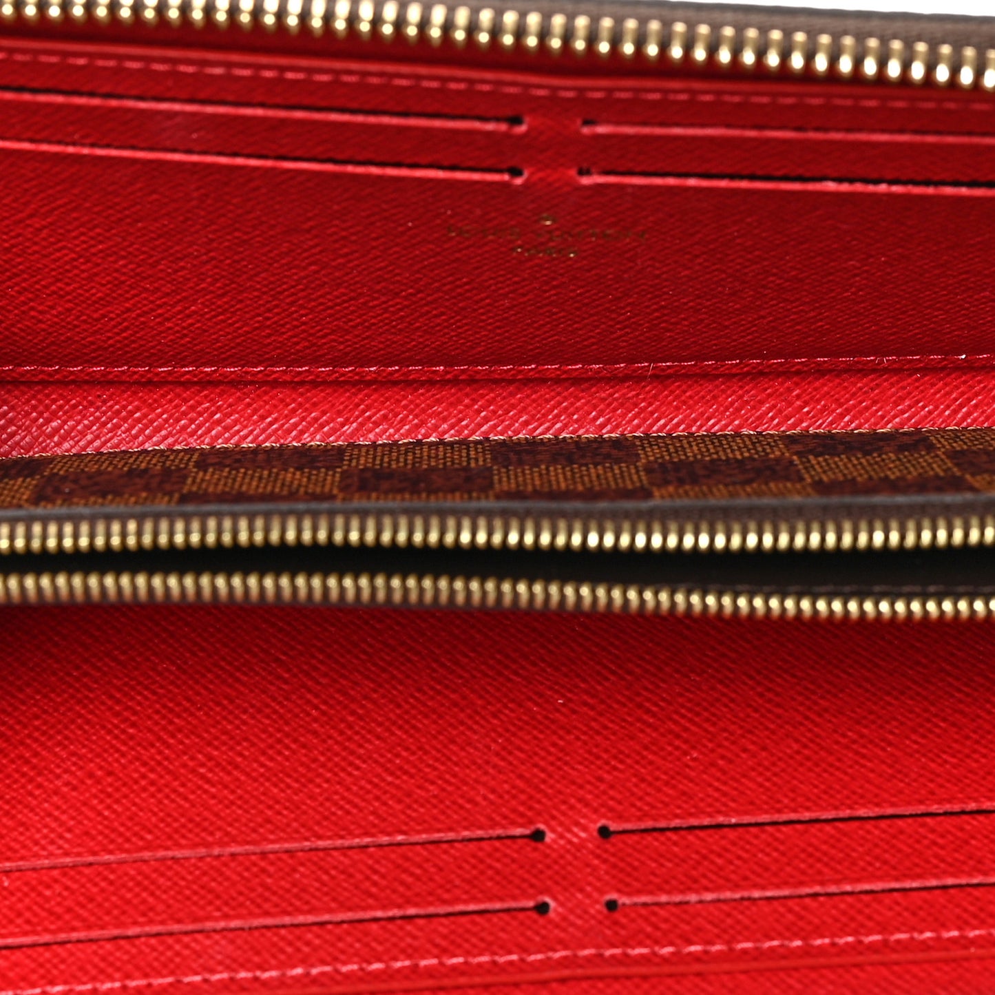 Damier Ebene Clemence Wallet Cherry