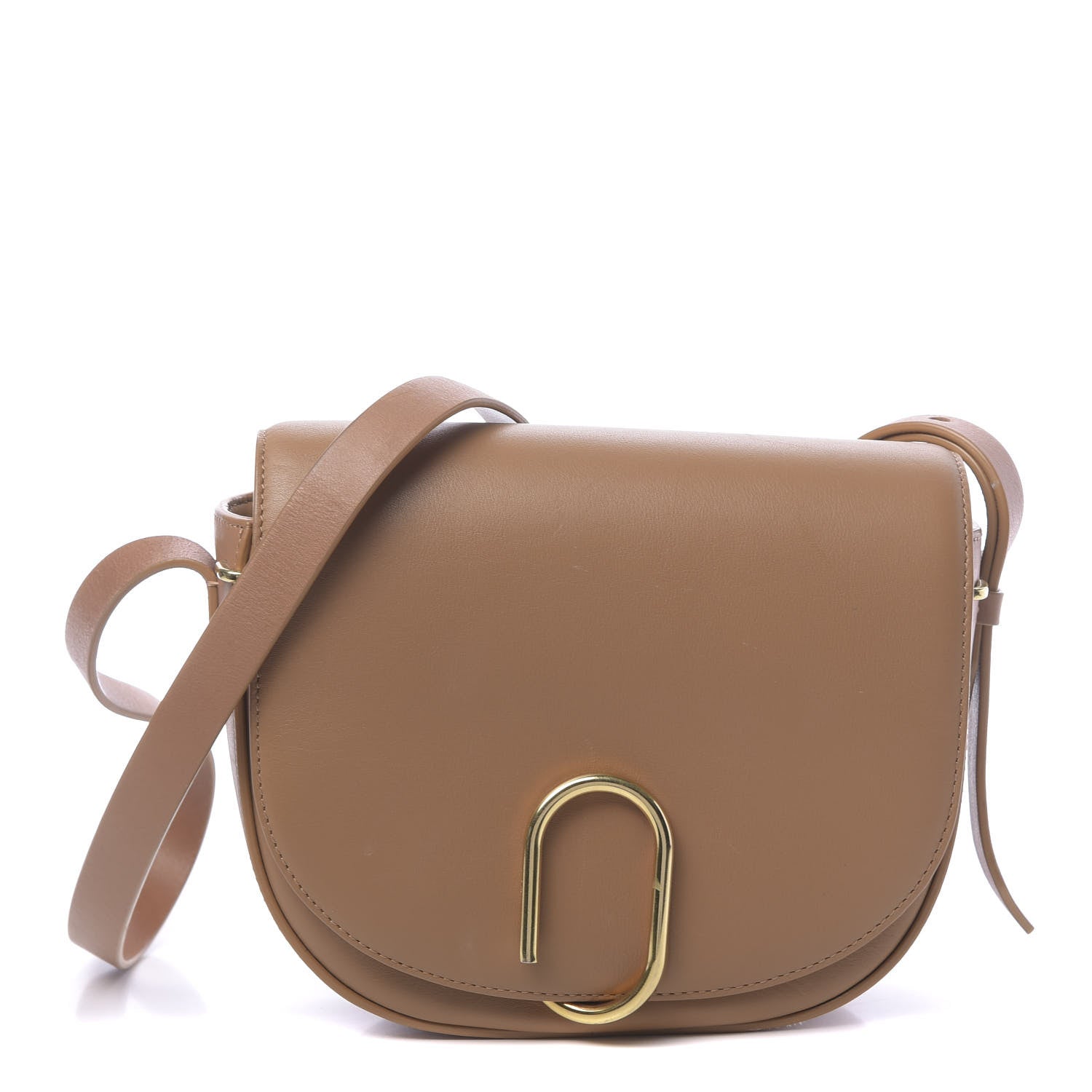 3.1 Phillip Lim 3.1 Calfskin Alix Saddle Crossbody Bag Tan 1 of 15