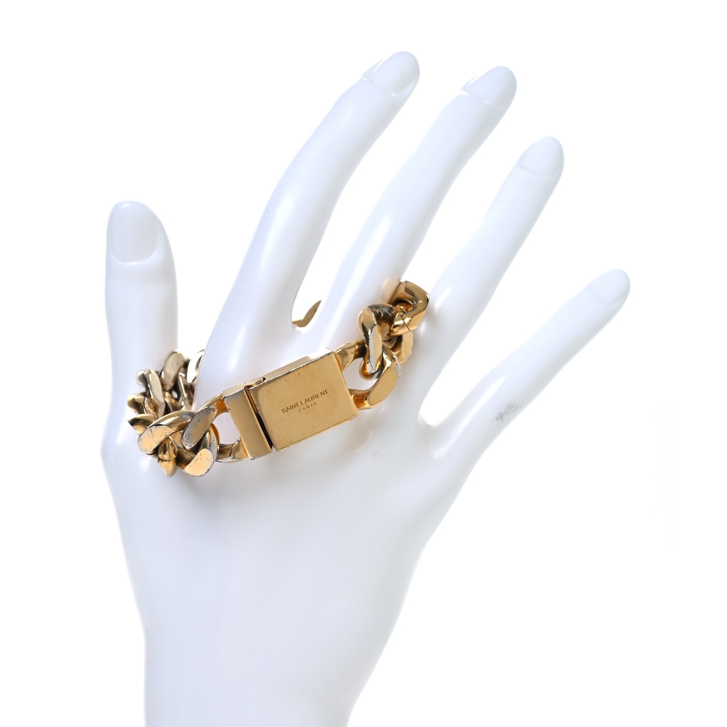 Metal Curb Chain Bracelet Gold