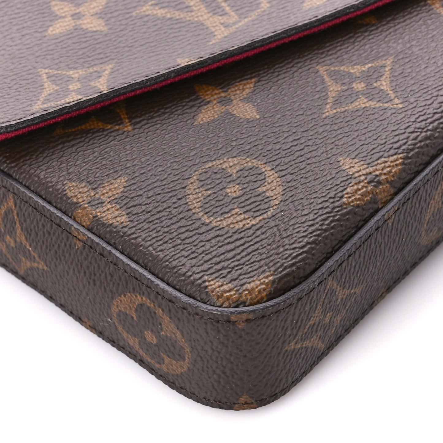 Monogram Pochette Felicie Chain Wallet Fuchsia