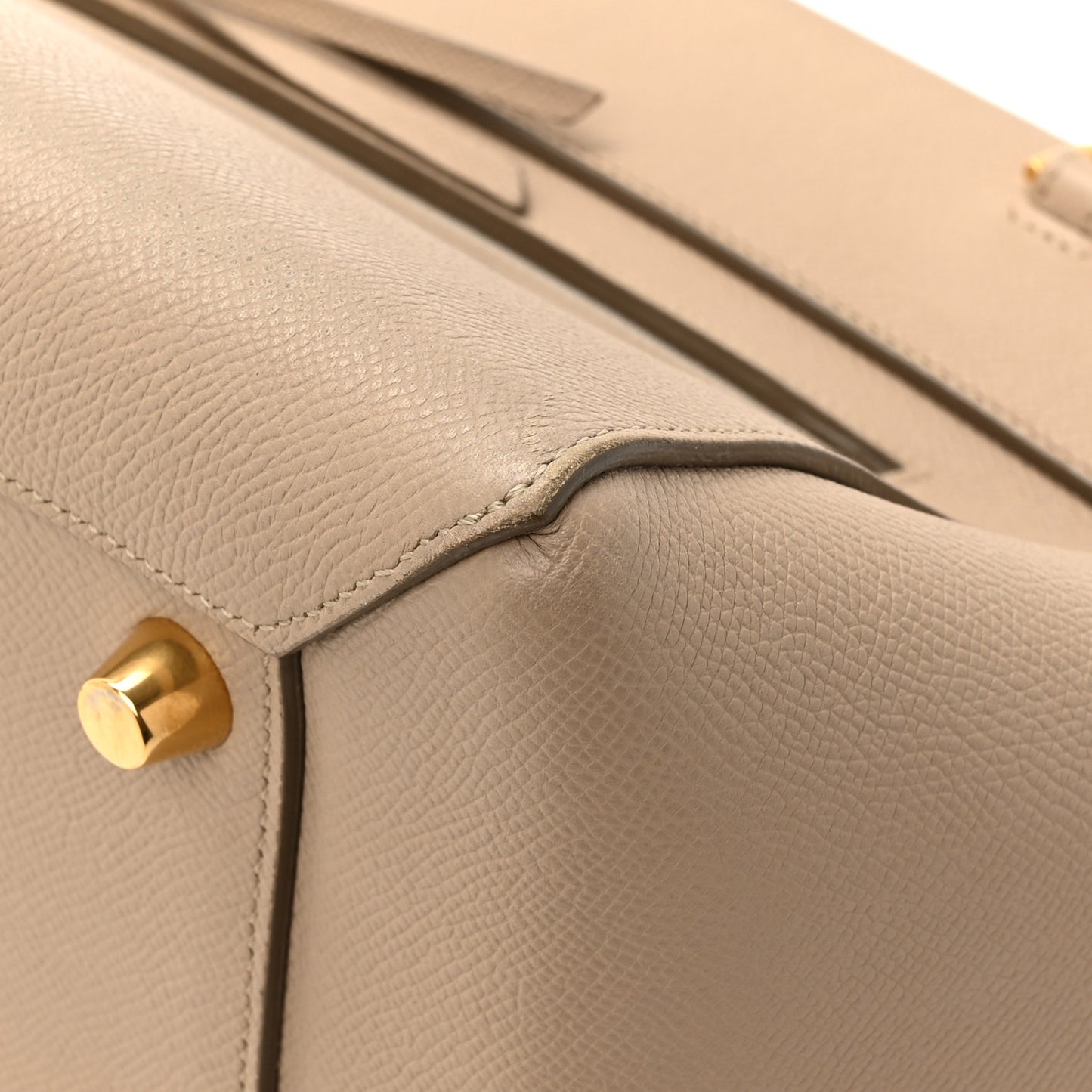 Grained Calfskin Mini Belt Bag Light Taupe