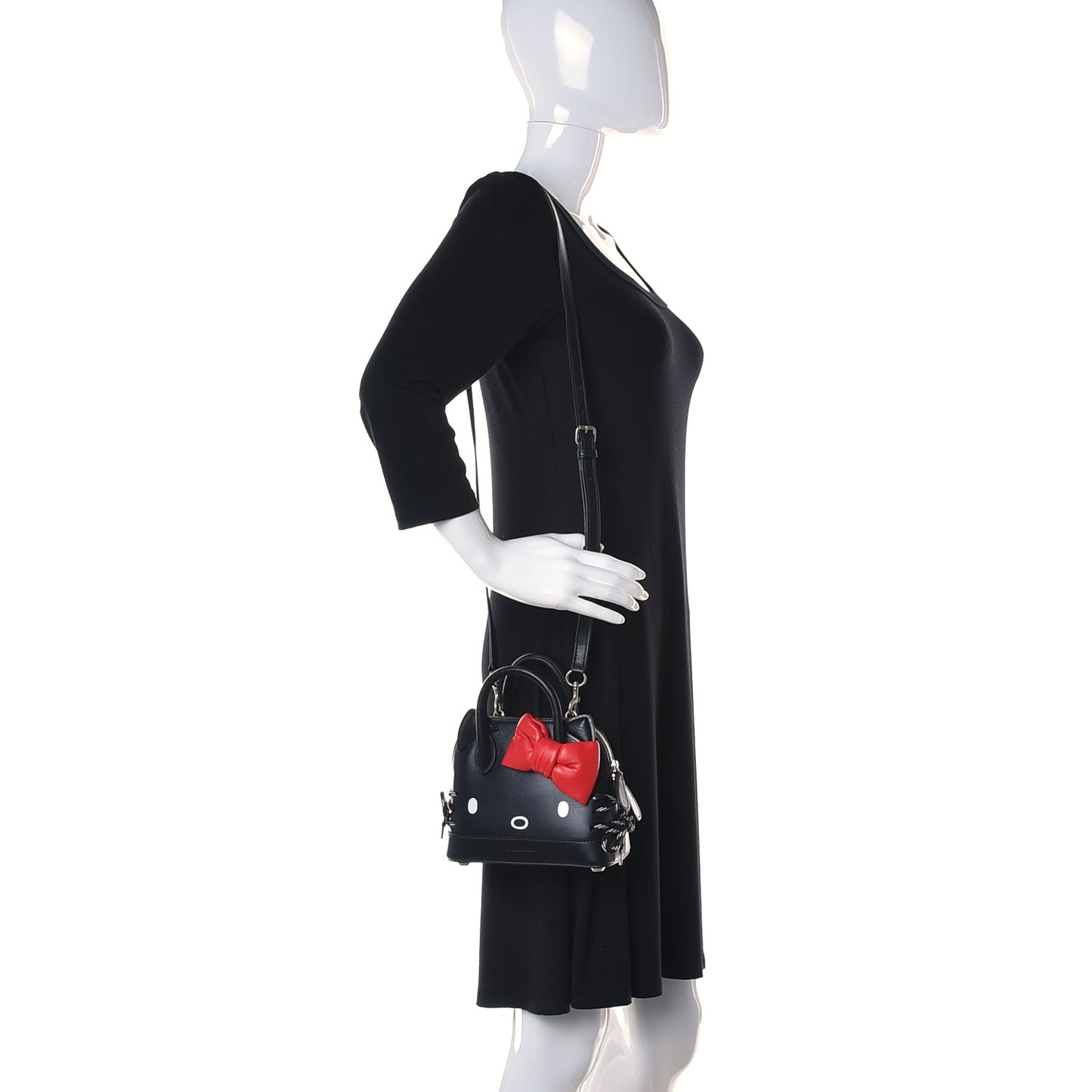 Calfskin Hello Kitty XXS Ville Top Handle Bag Black