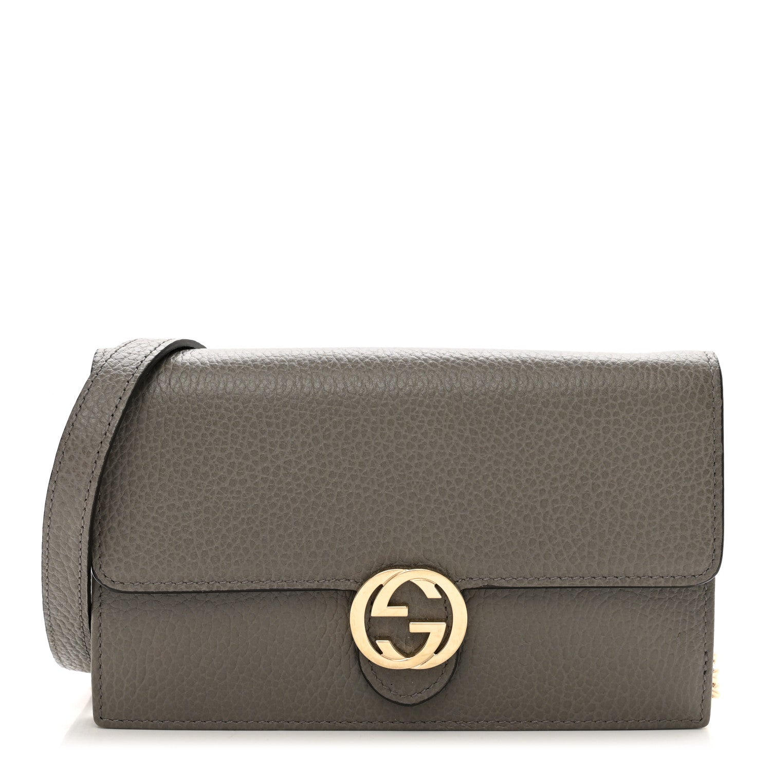 Gucci Dollar Calfskin Interlocking G Chain Wallet Loess 1 of 10