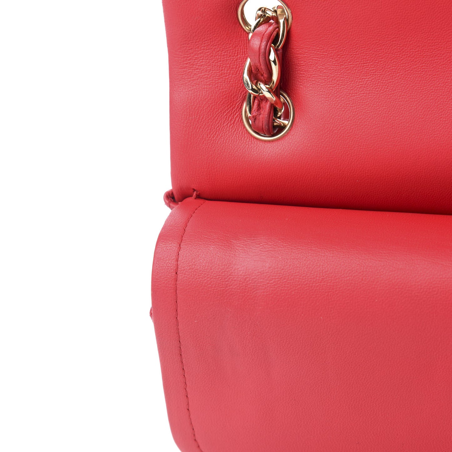 Lambskin Quilted Jumbo Double Flap Pink