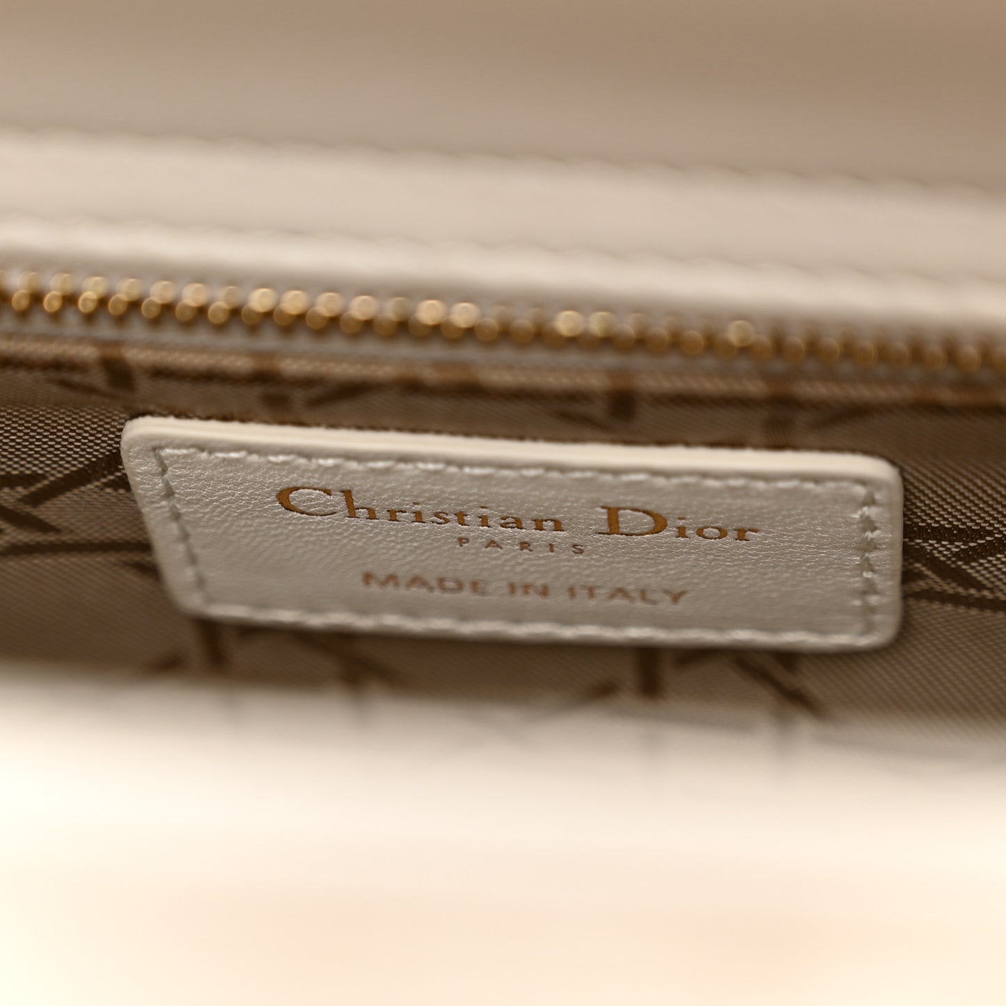 Lambskin Cannage Small My ABCDior Lady Dior White