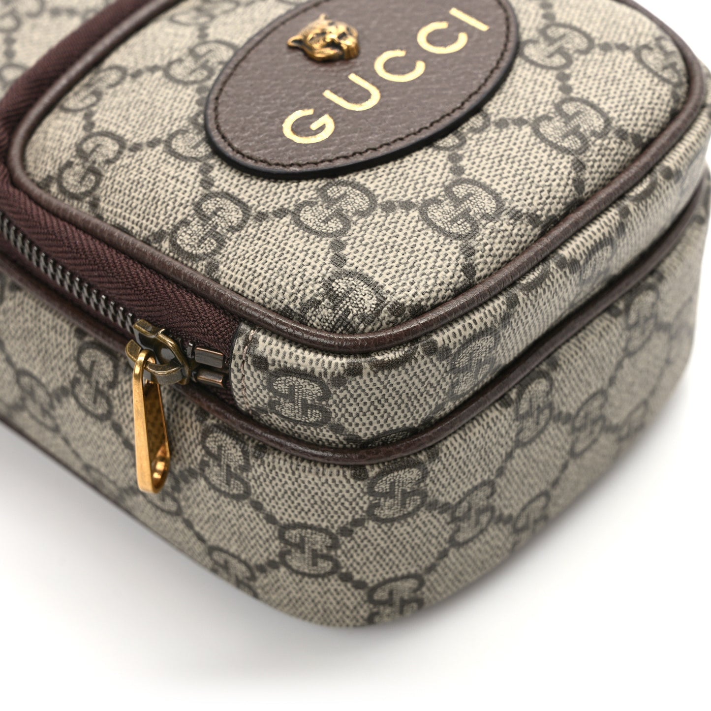 GG Supreme Monogram Mini Neo Vintage Double Zip Messenger Bag Beige New Acero Crop