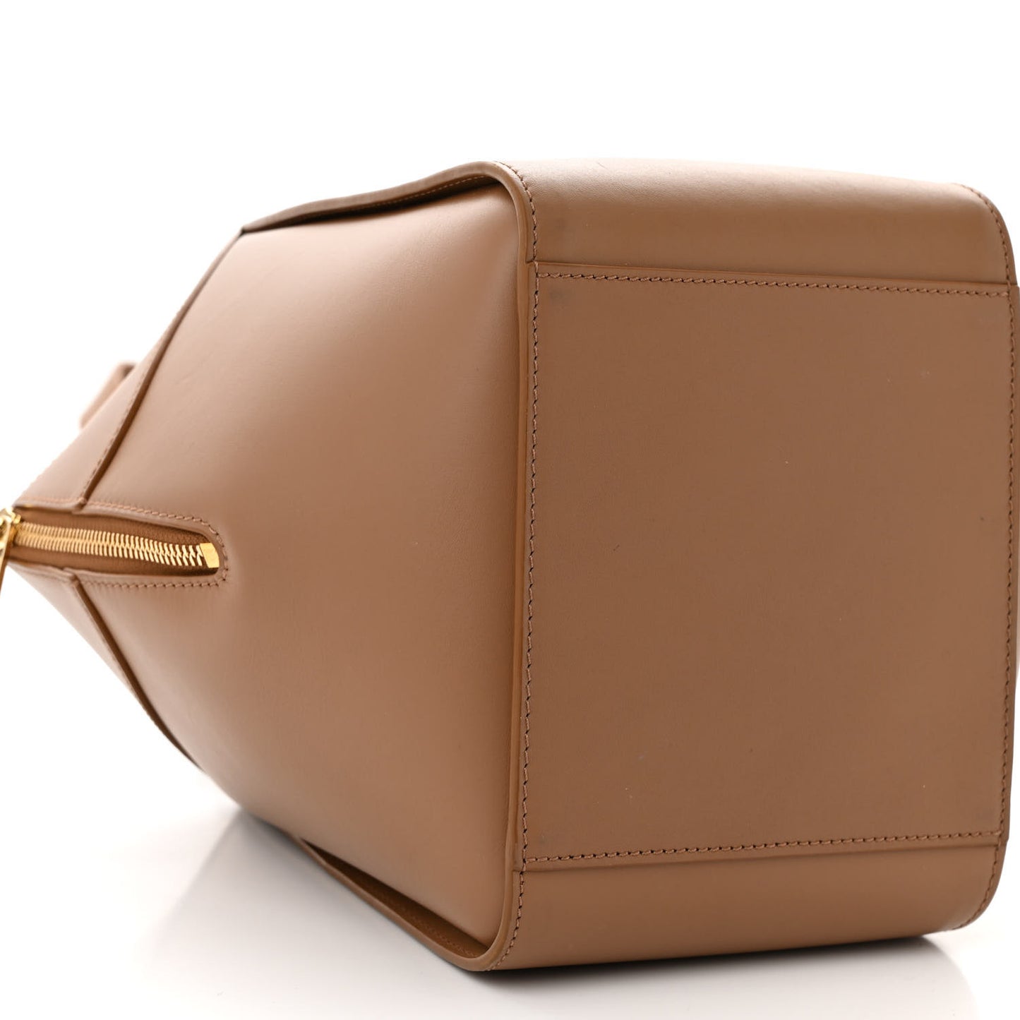 X SUNA FUJITA Satin Calfskin Lemur Hammock Shoulder Bag Oak