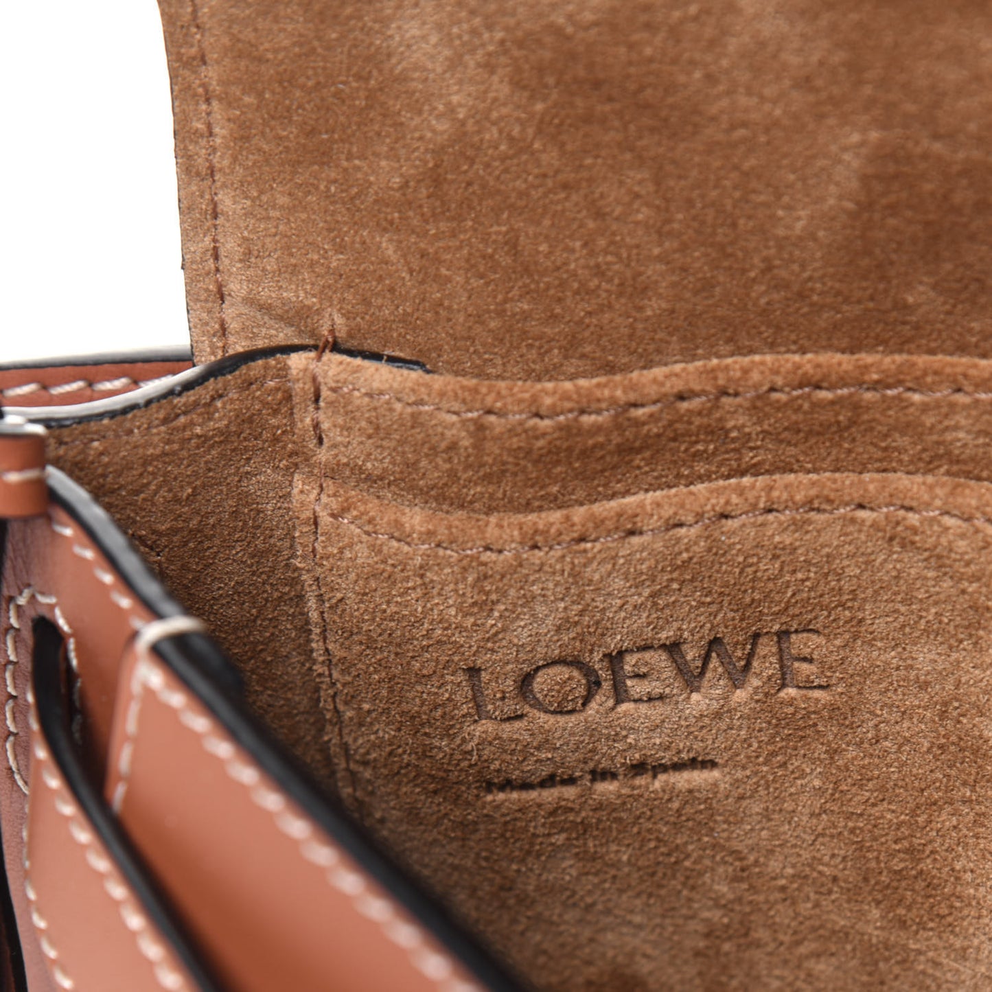 Calfskin Mini Gate Belt Bag Tan