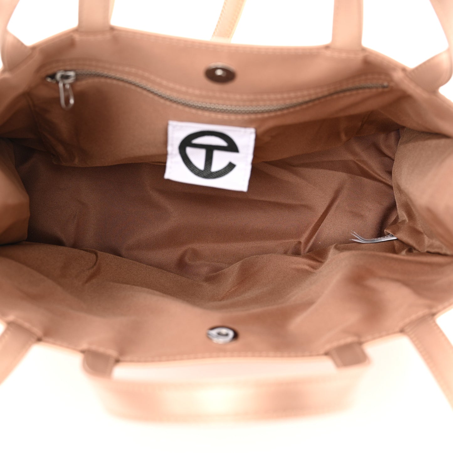 Metallic Vegan Leather Medium Shopping Bag Copper