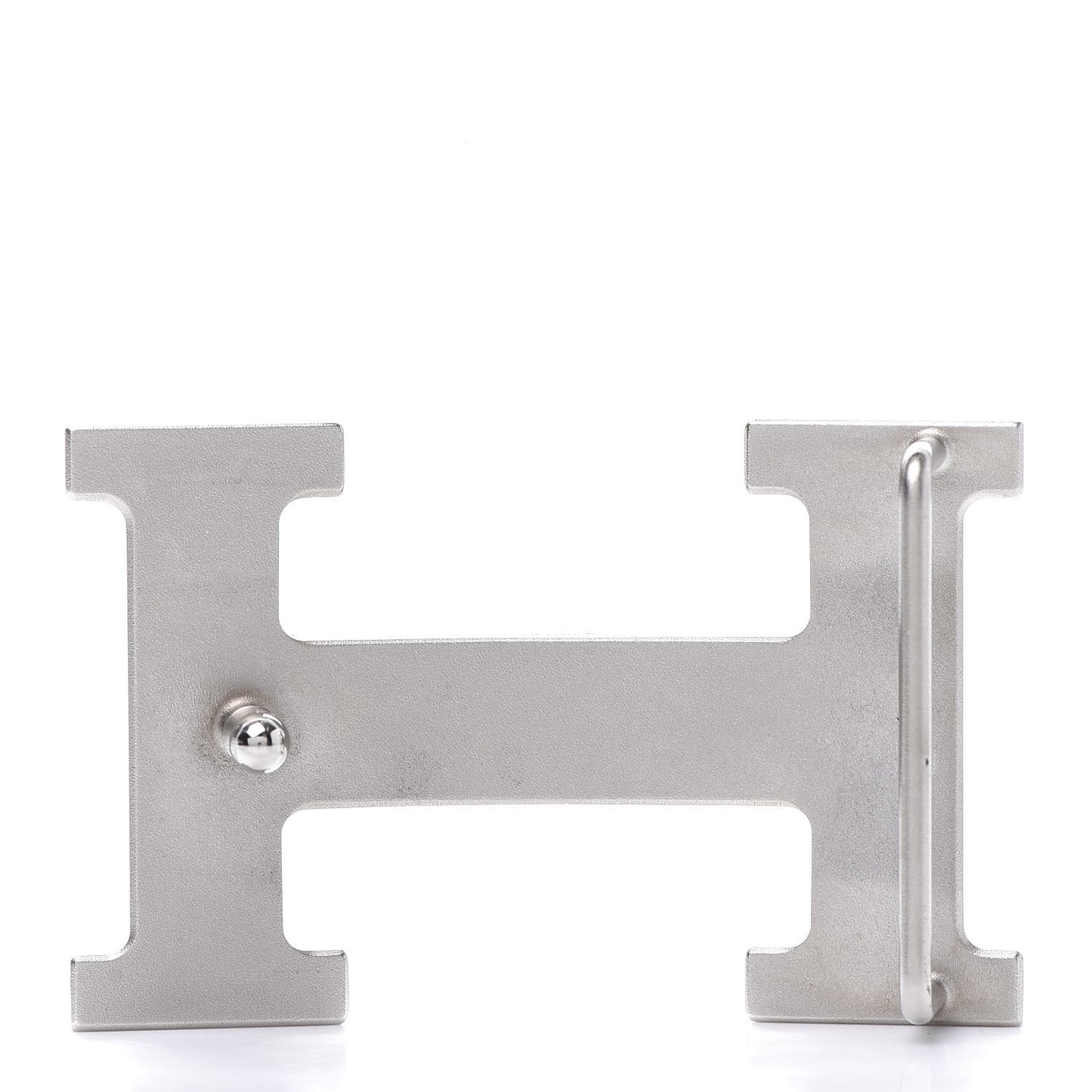 Polished Palladium 32mm H Belt Buckle Silver