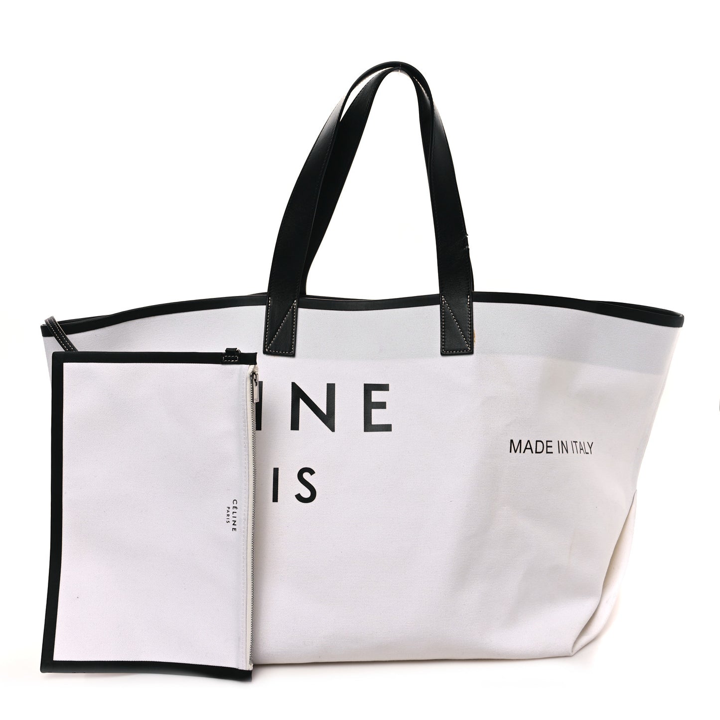 Textile Medium Made In Tote White Black