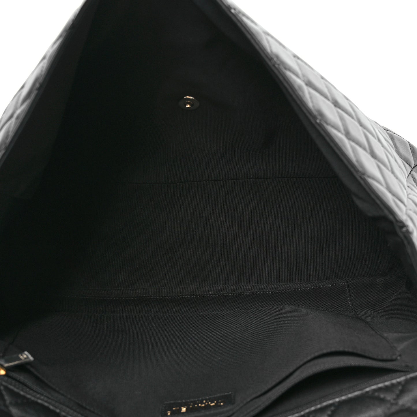 Calfskin Quilted Small XXL Travel Flap Bag Black