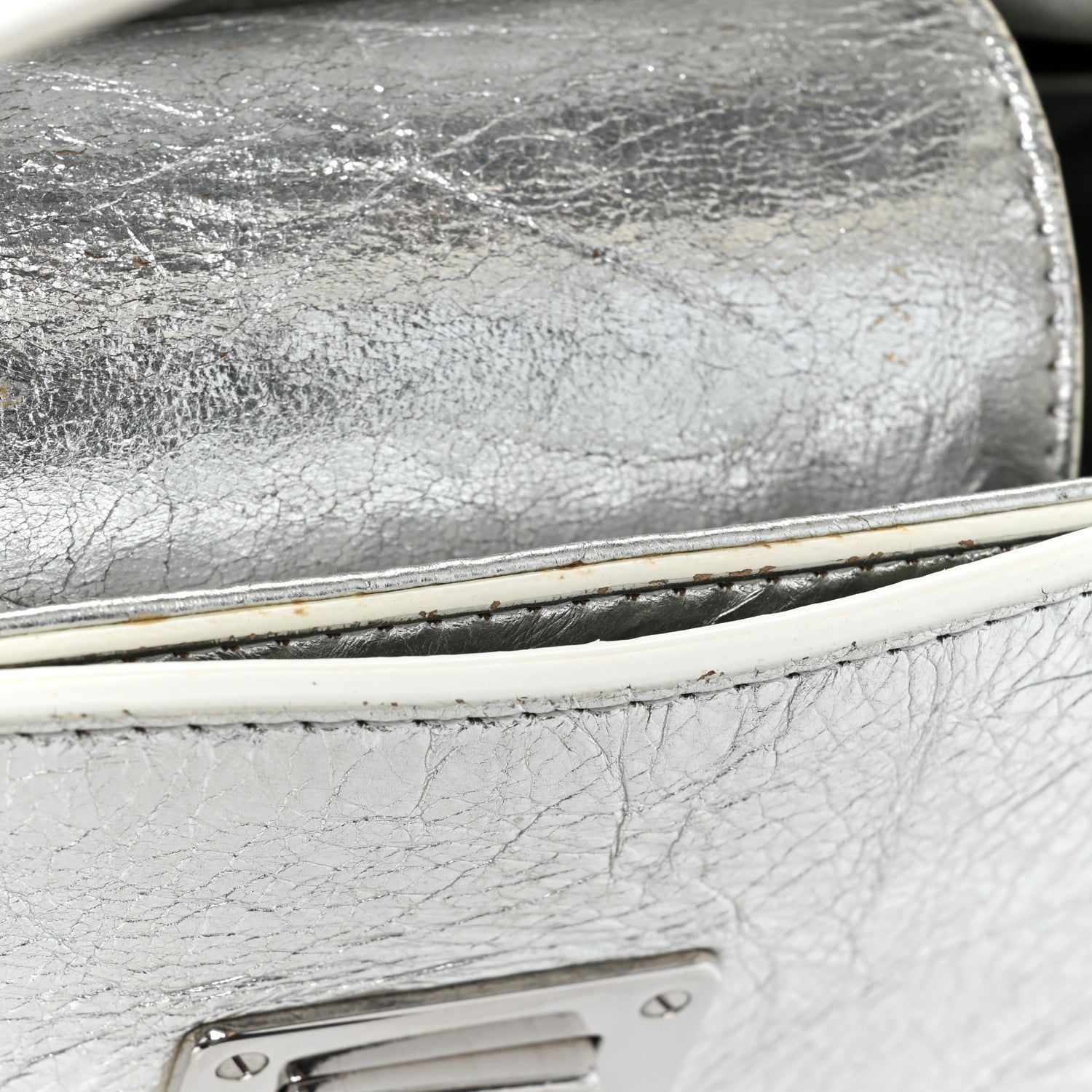 Christian Dior Metallic Calfskin Medium Diorever Flap Silver 11 of 21