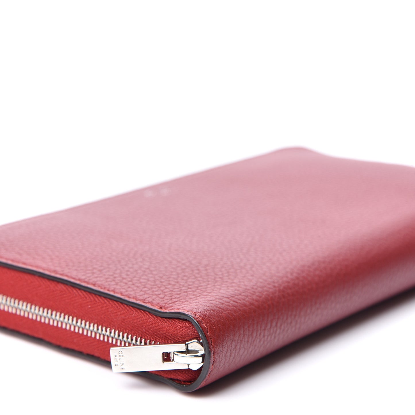 Calfskin Large Zip Around Multifunction Wallet Coquelicot