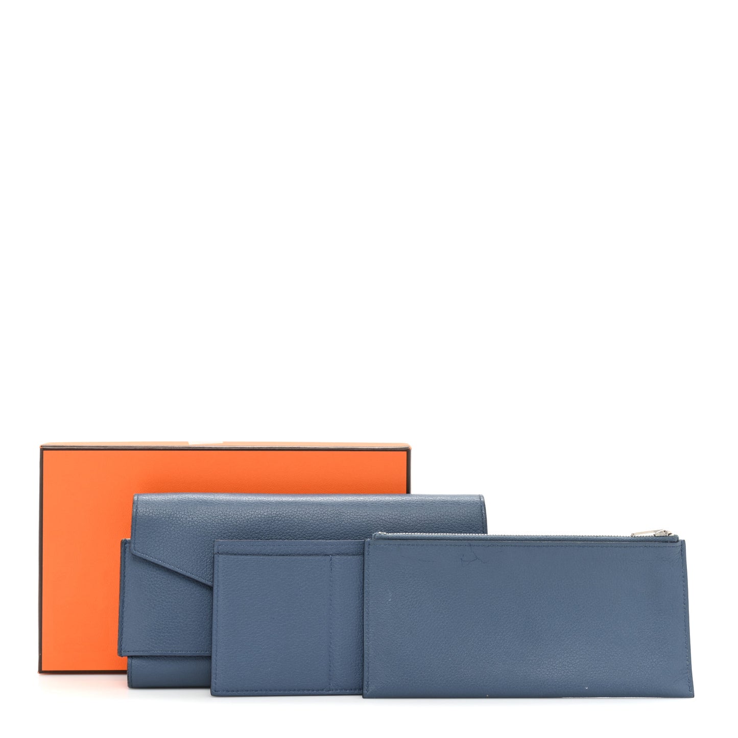 Evercolor Passant Long Wallet Bleu Brighton