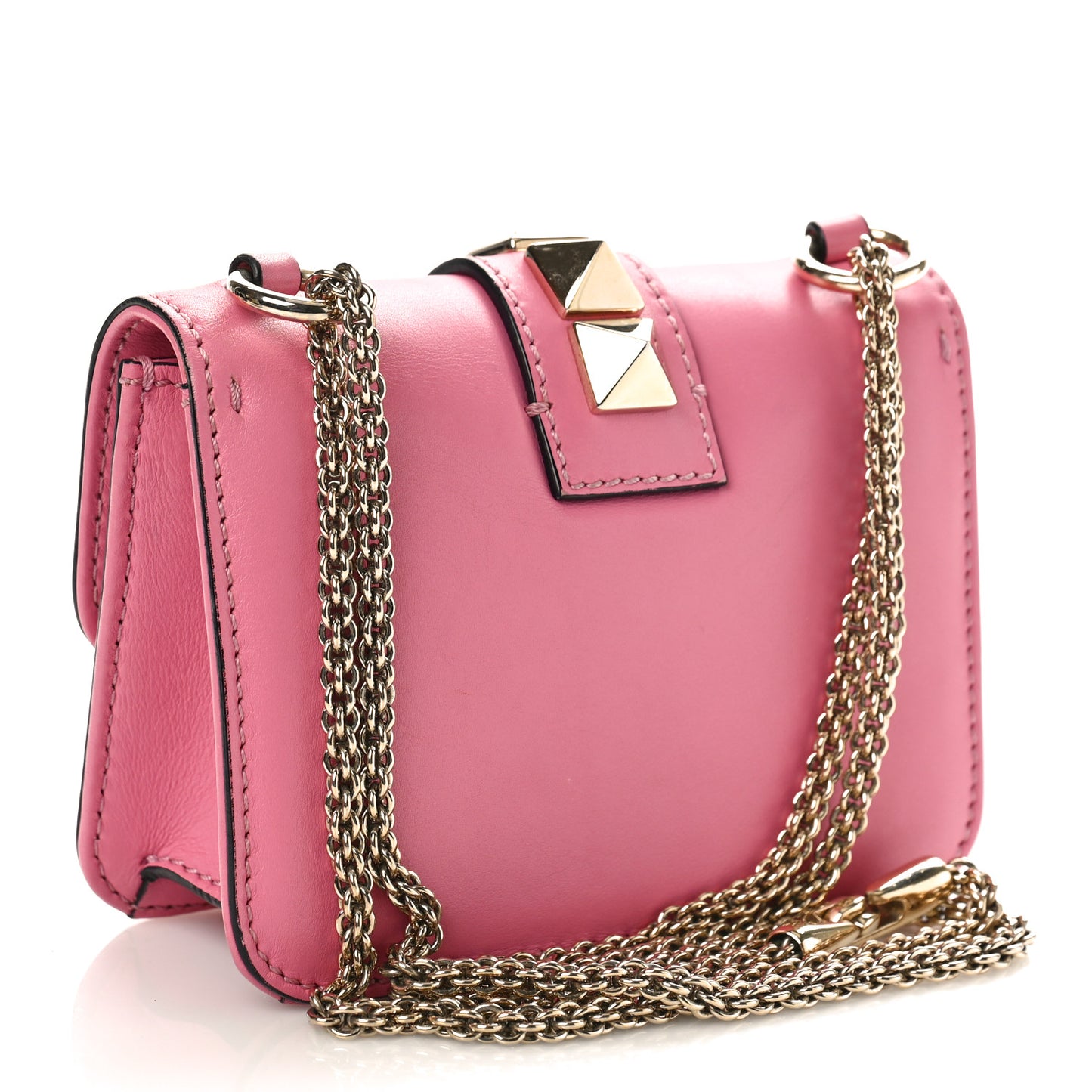 Vitello Mini Glam Lock Rockstud Flap Ninphea