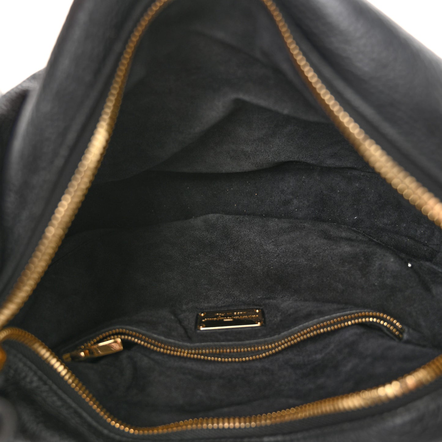 Grained Calfskin Hobo Black