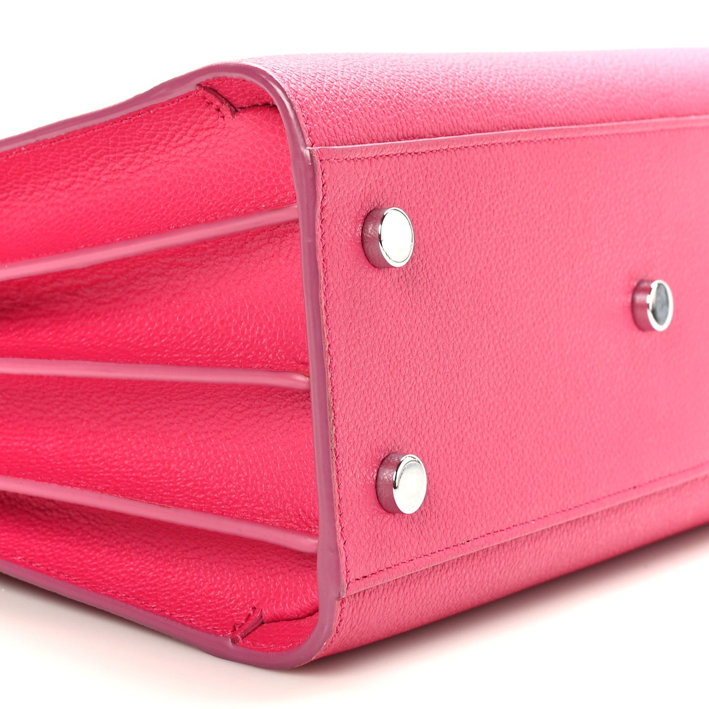 Grained Calfskin Baby Sac De Jour Lipstick Fuchsia
