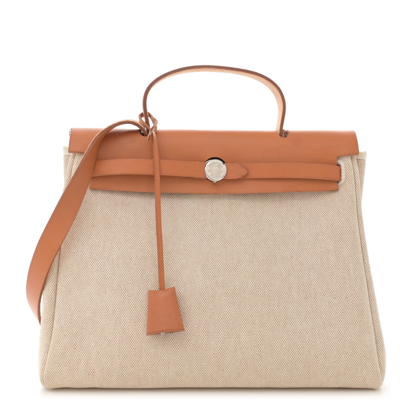 Toile Vache Calfskin Herbag 30 PM Natural