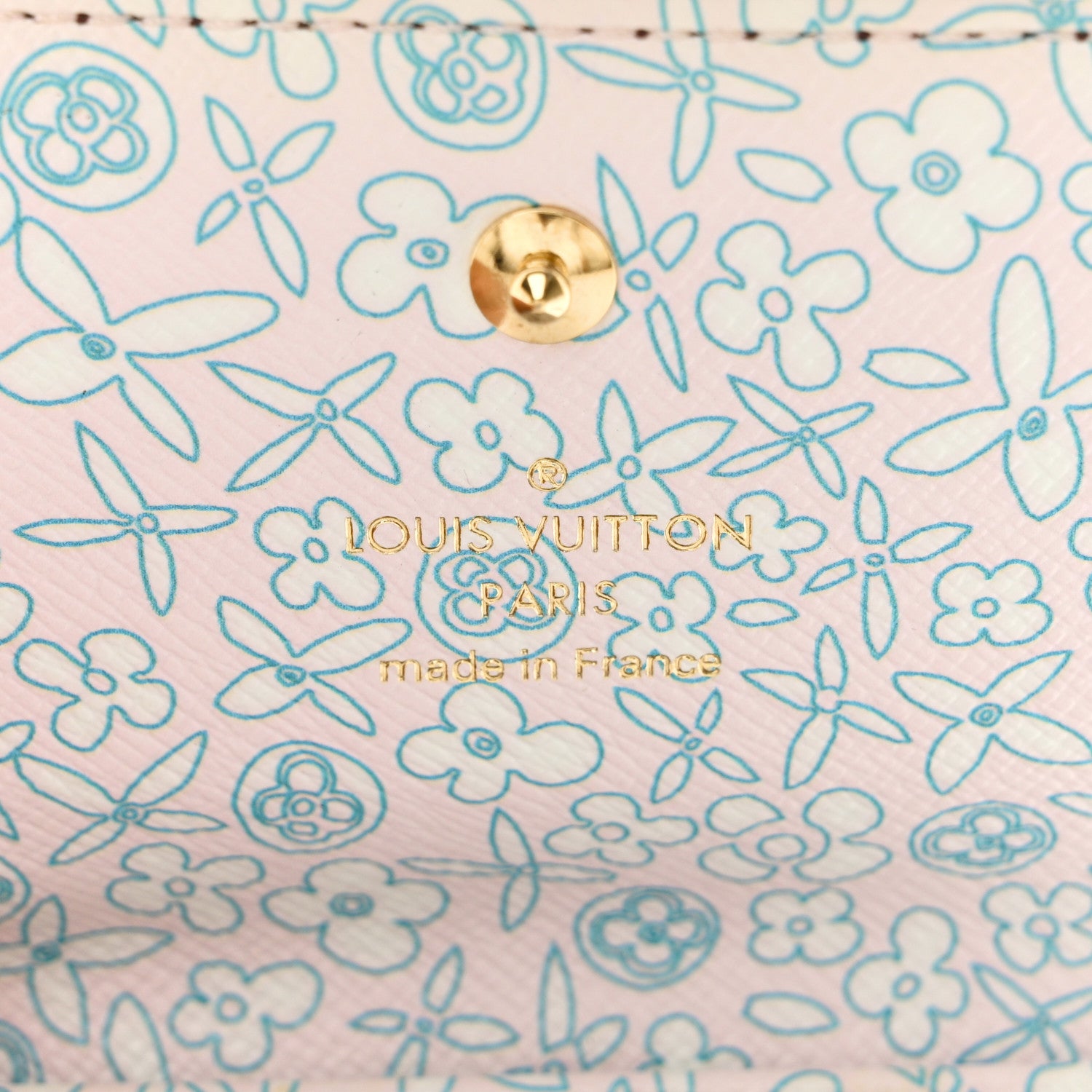 Louis Vuitton Monogram Fleuri Elise Wallet Rose 7 of 15